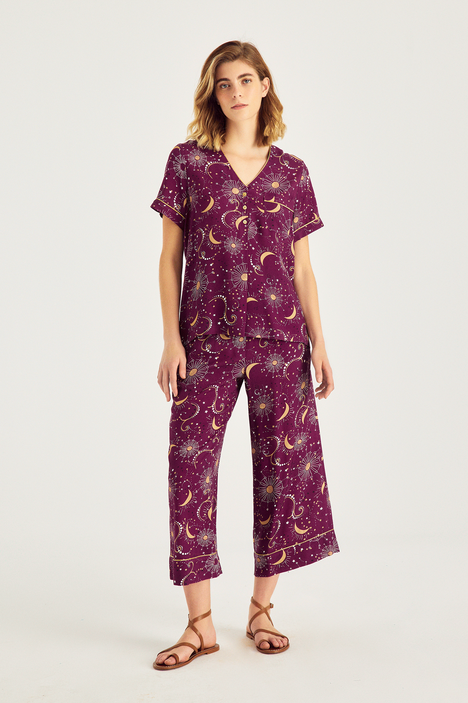 Galaksi Desen Pijama Takımı