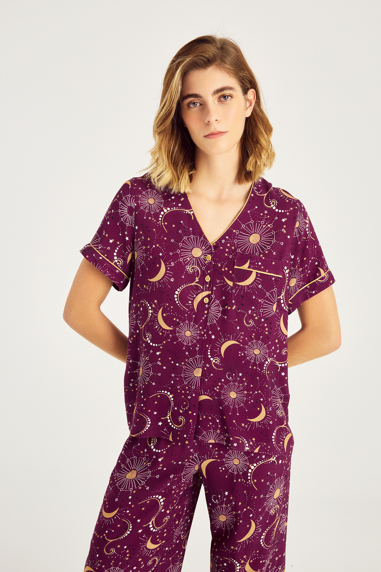 Galaksi Desen Pijama Takımı