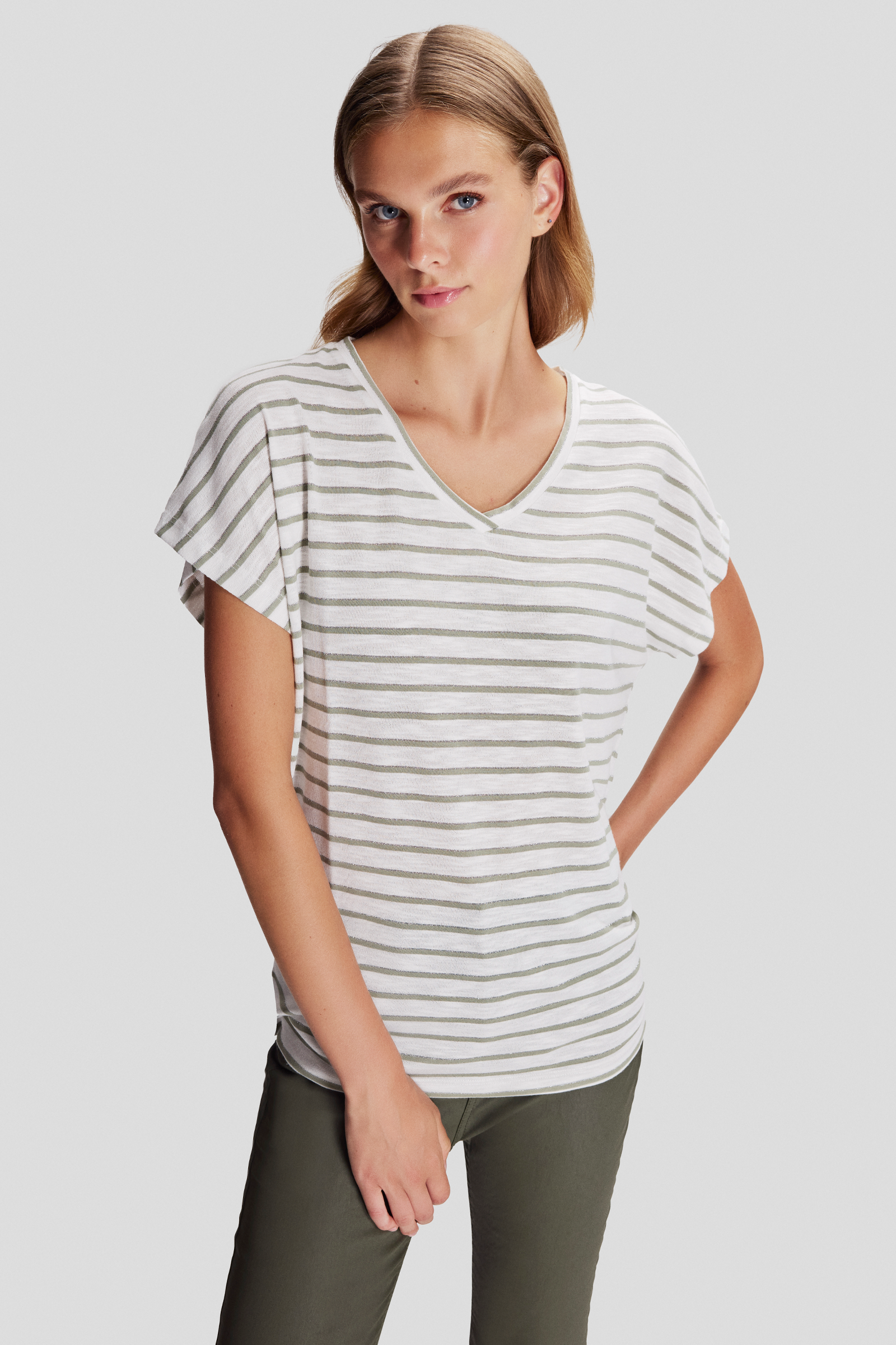 Simli Çizgili T-shirt