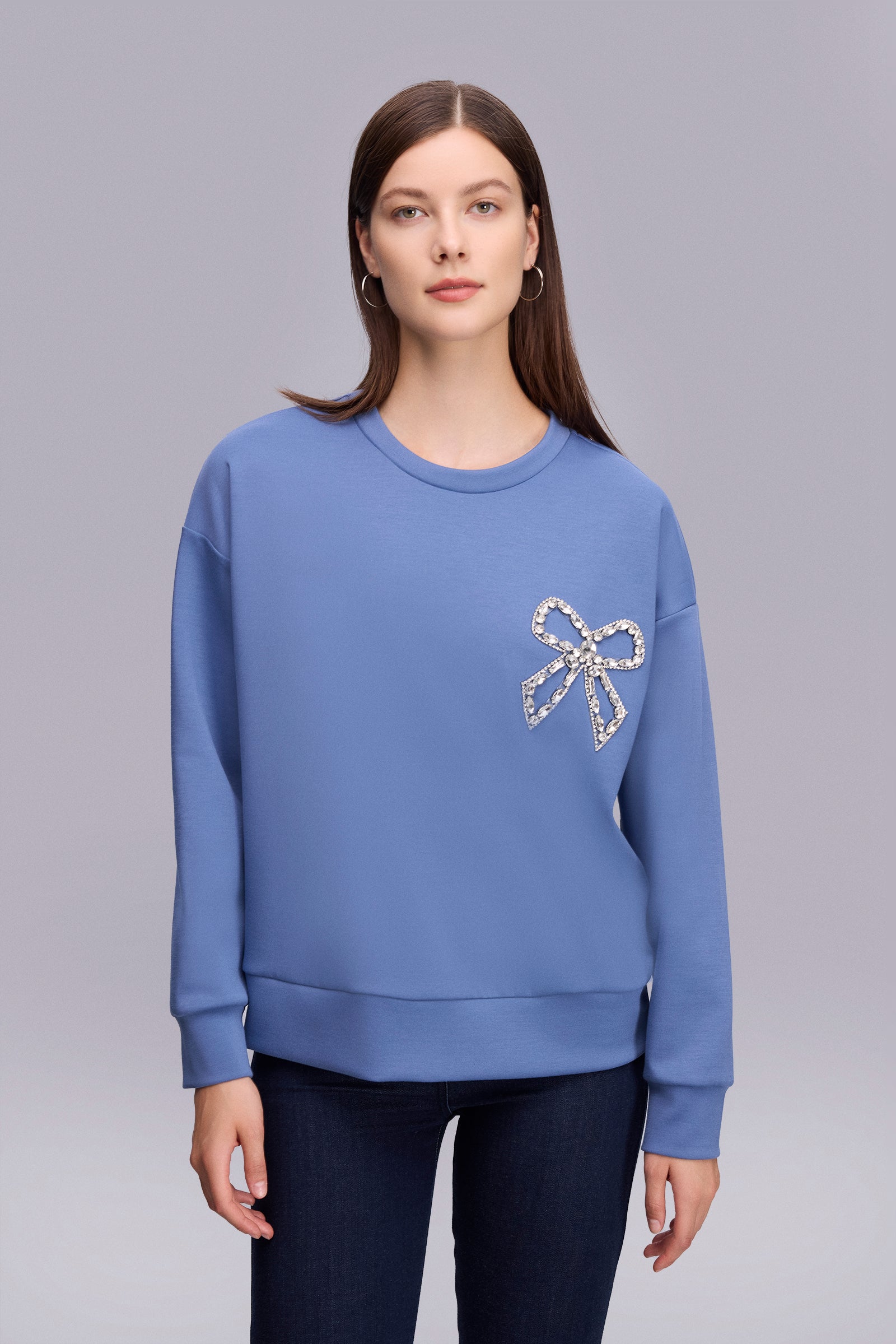 Taşlı Aksesuarlı SweatShıirt