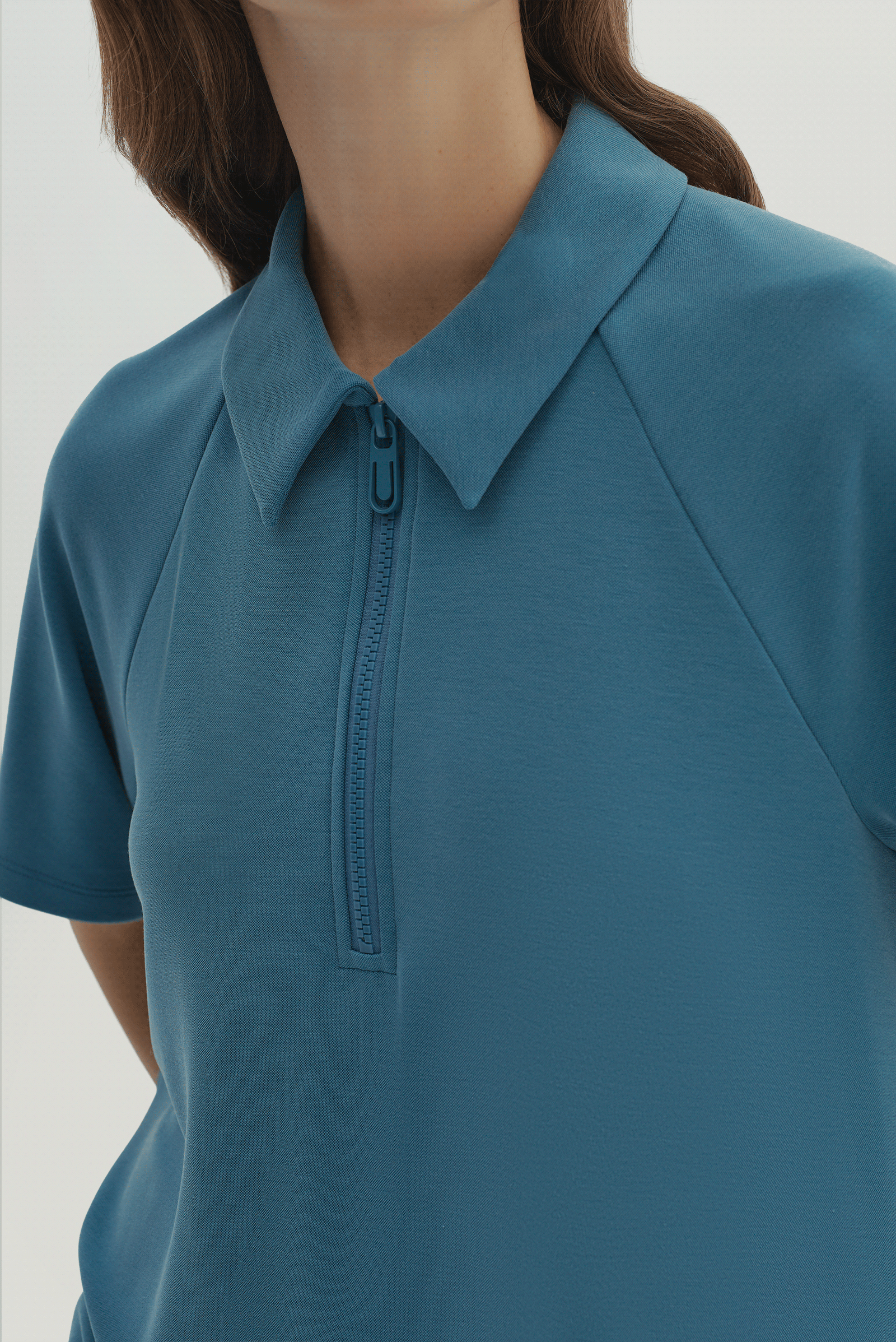Polo Yaka Örme Bluz