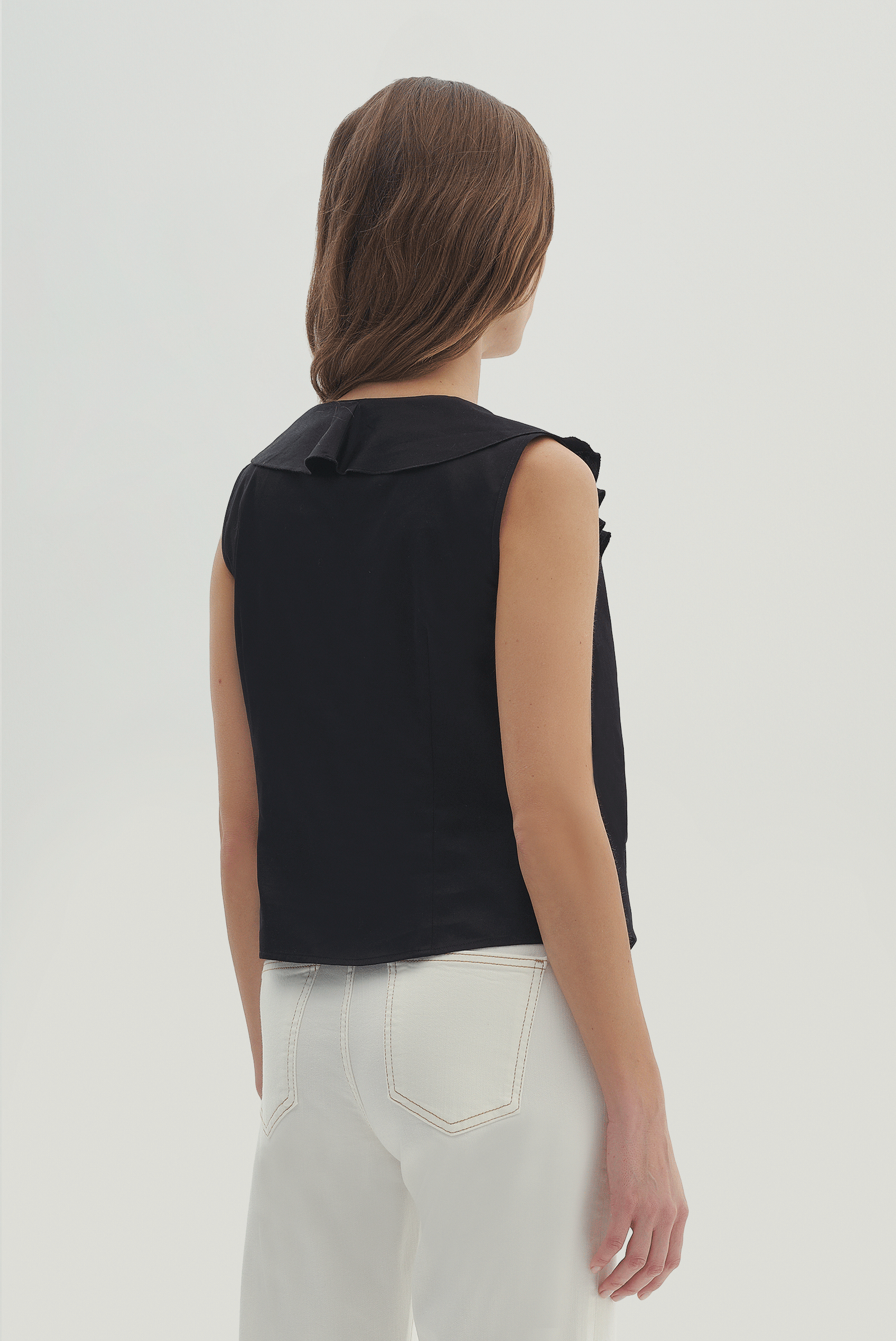 Fırfırlı Kruvaze Yakalı Bluz