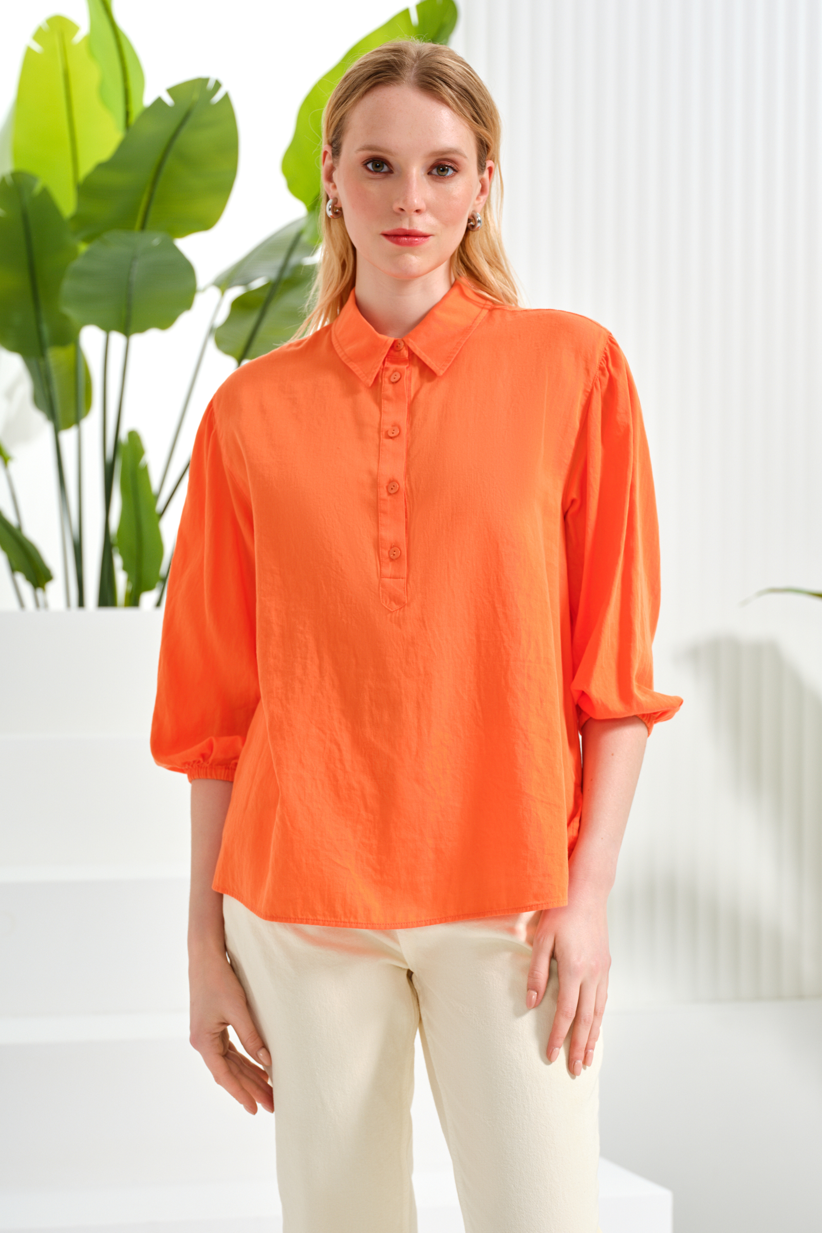 Yarım Patlı Truvakar Kol Bluz