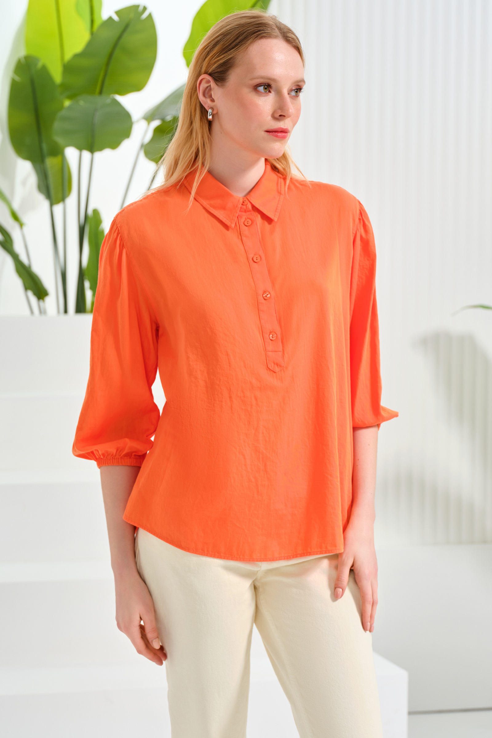 Yarım Patlı Truvakar Kol Bluz