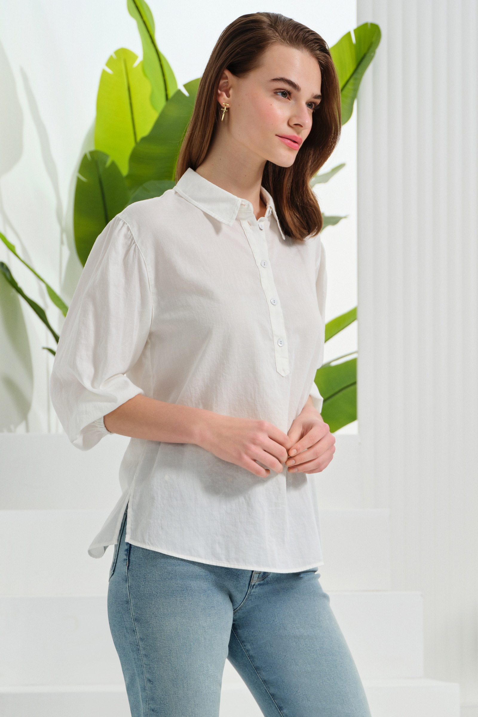 Yarım Patlı Truvakar Kol Bluz