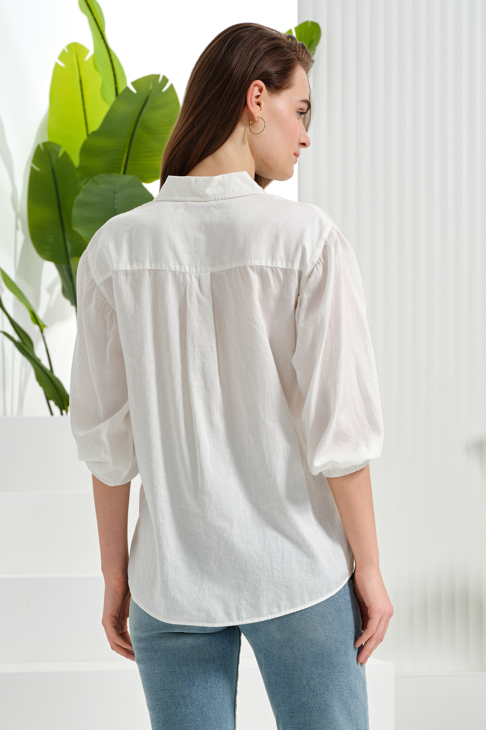 Yarım Patlı Truvakar Kol Bluz