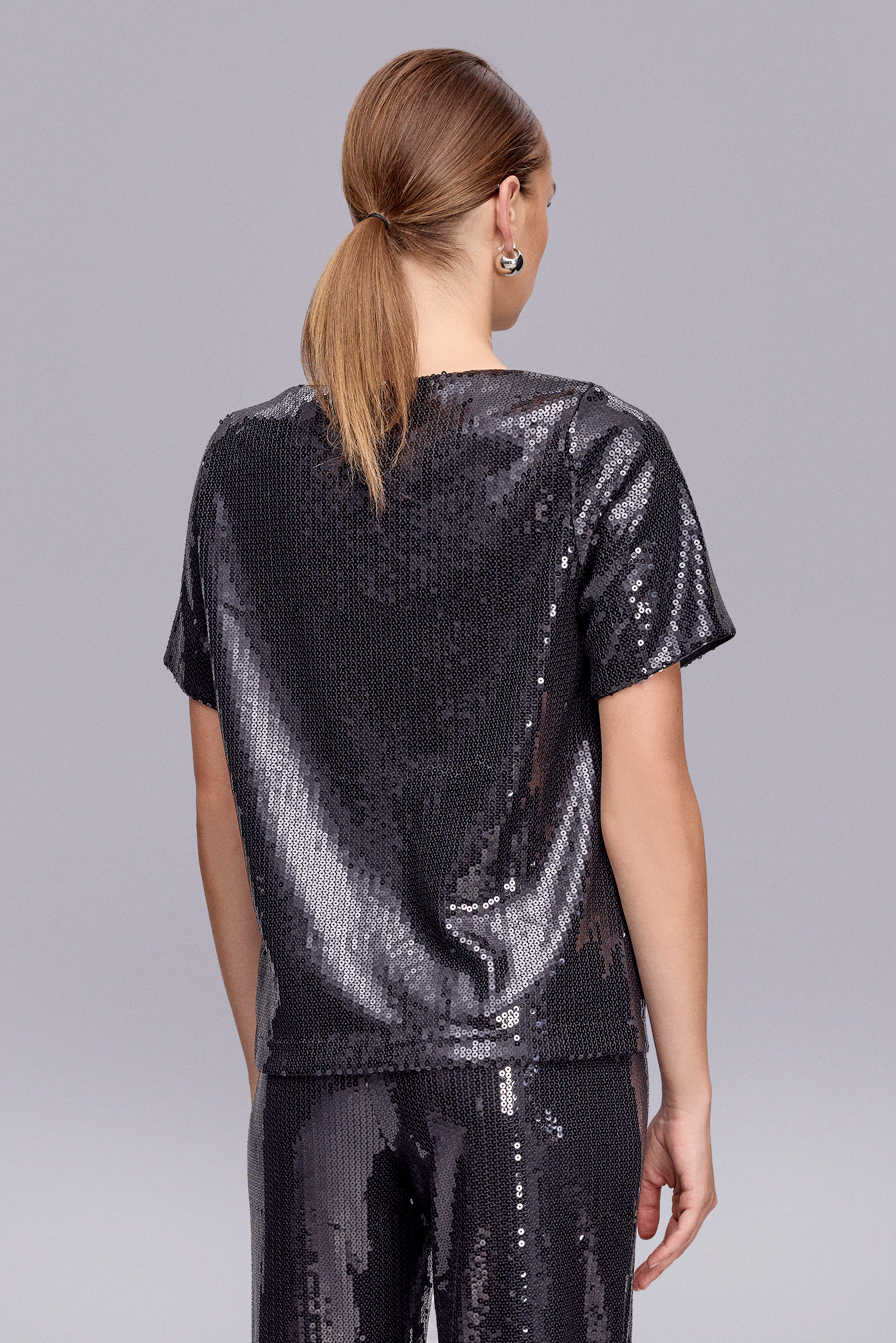 Yarım Kollu Payet Bluz