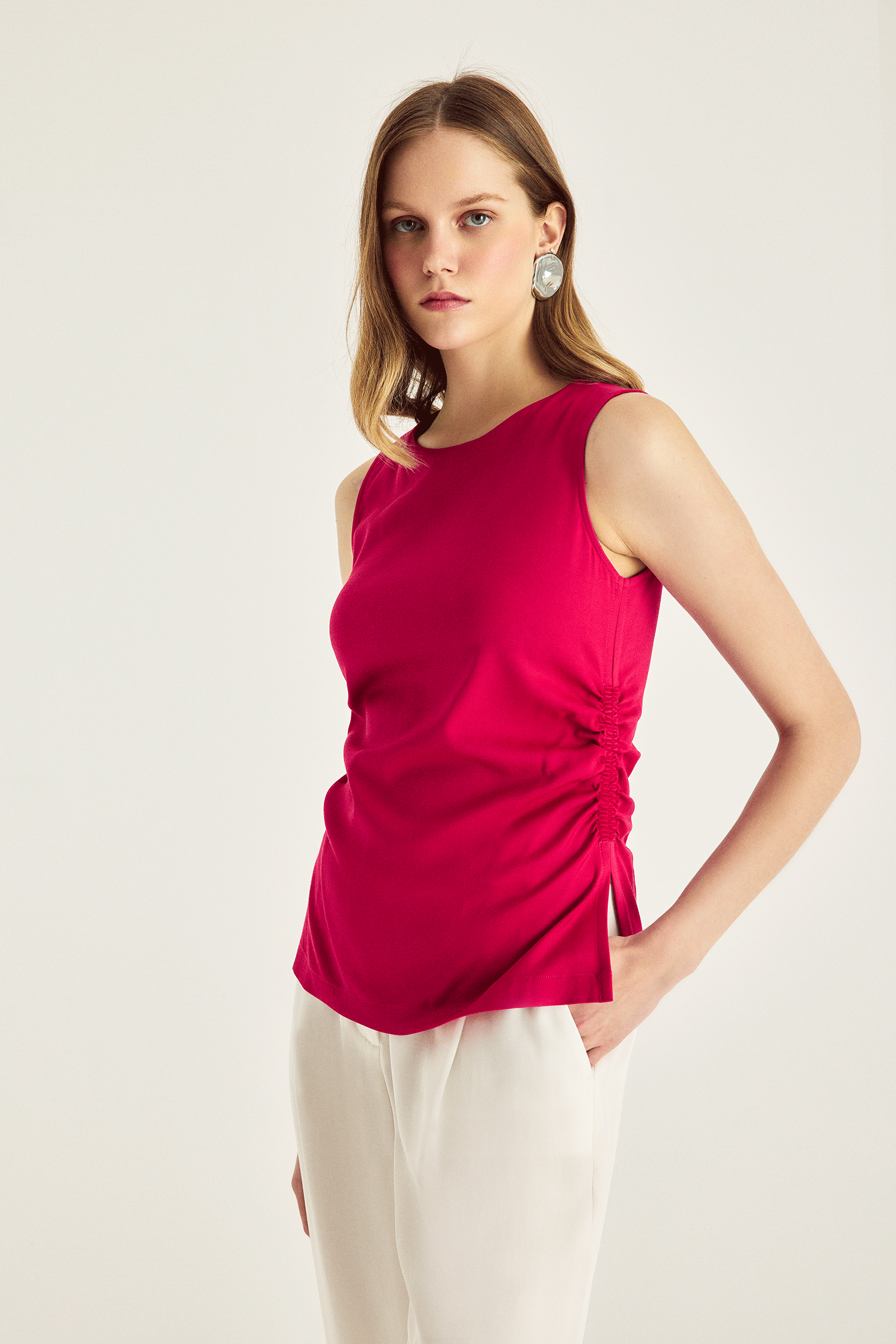 Büzgü Detaylı Bluz