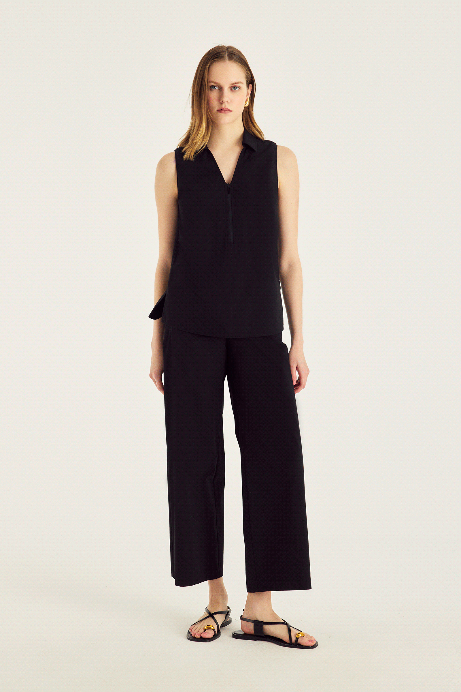 Fermuar Detaylı Bluz