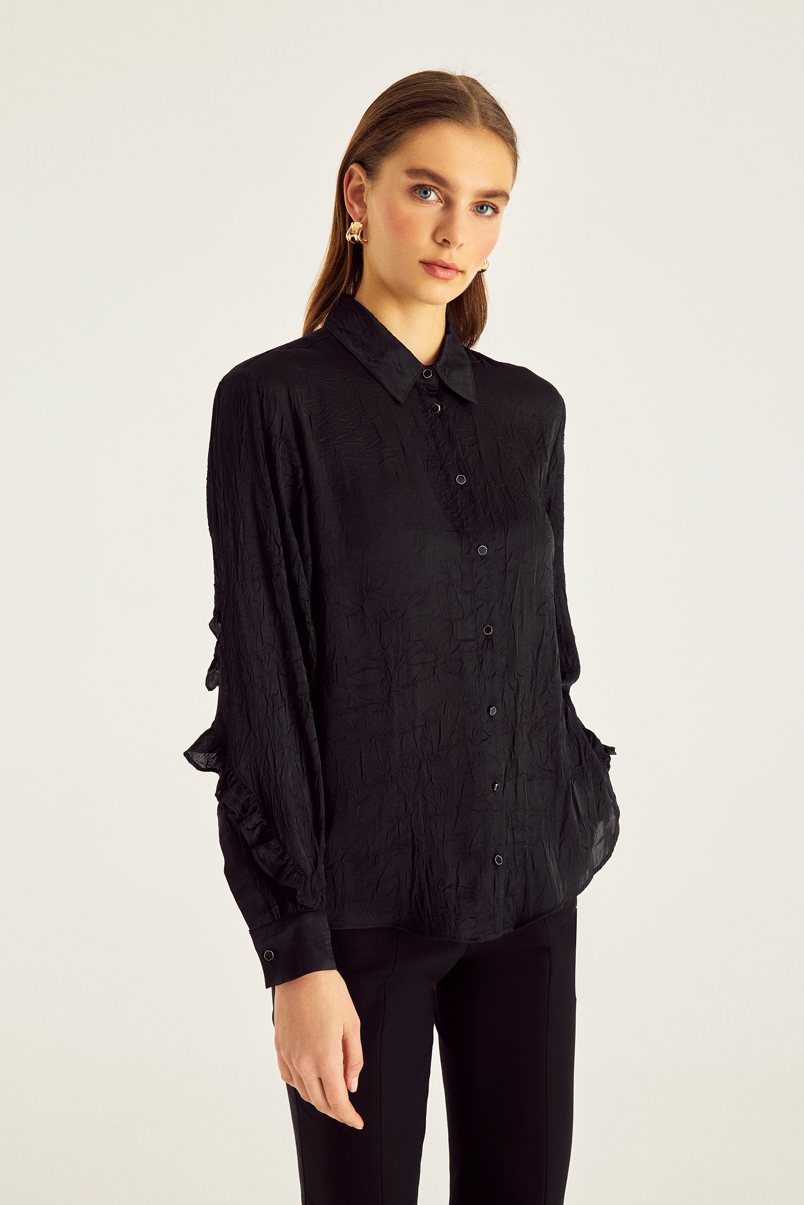 Fırfır Detaylı Gömlek