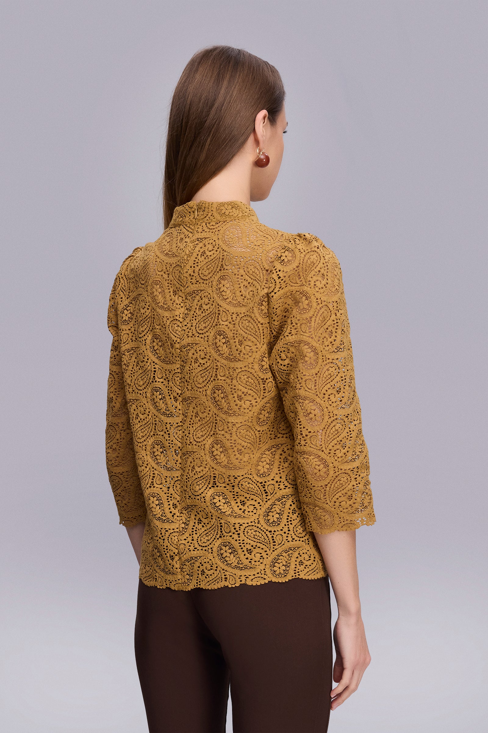 Dik Yaka Truvakar Kol Dantel Bluz