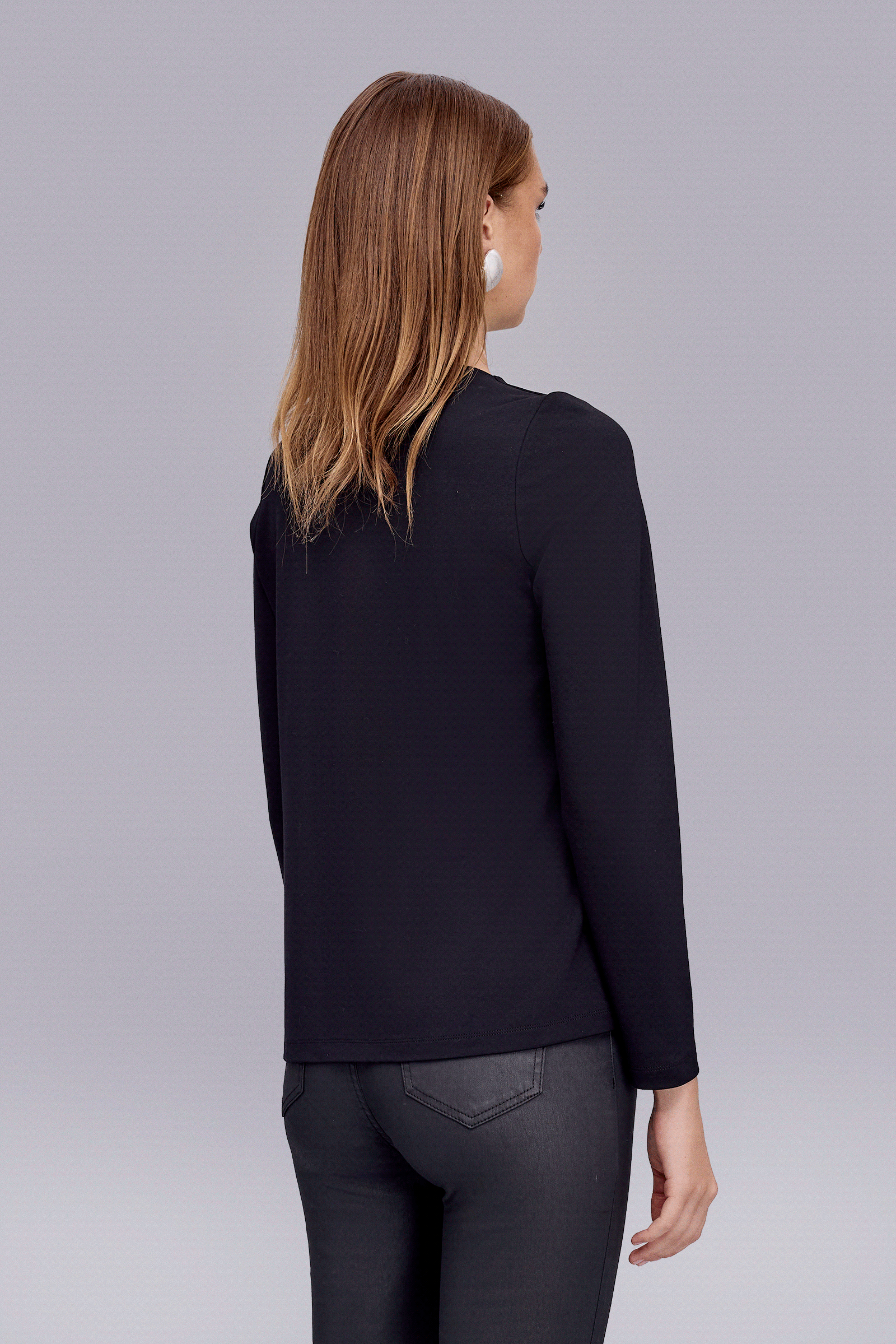 Yakası Burgu Detaylı Örme Bluz