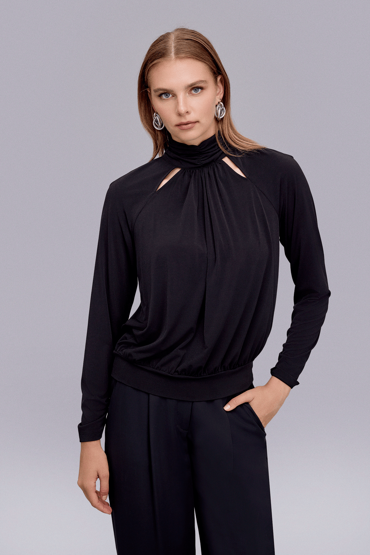 Pencere Detaylı Örme Bluz