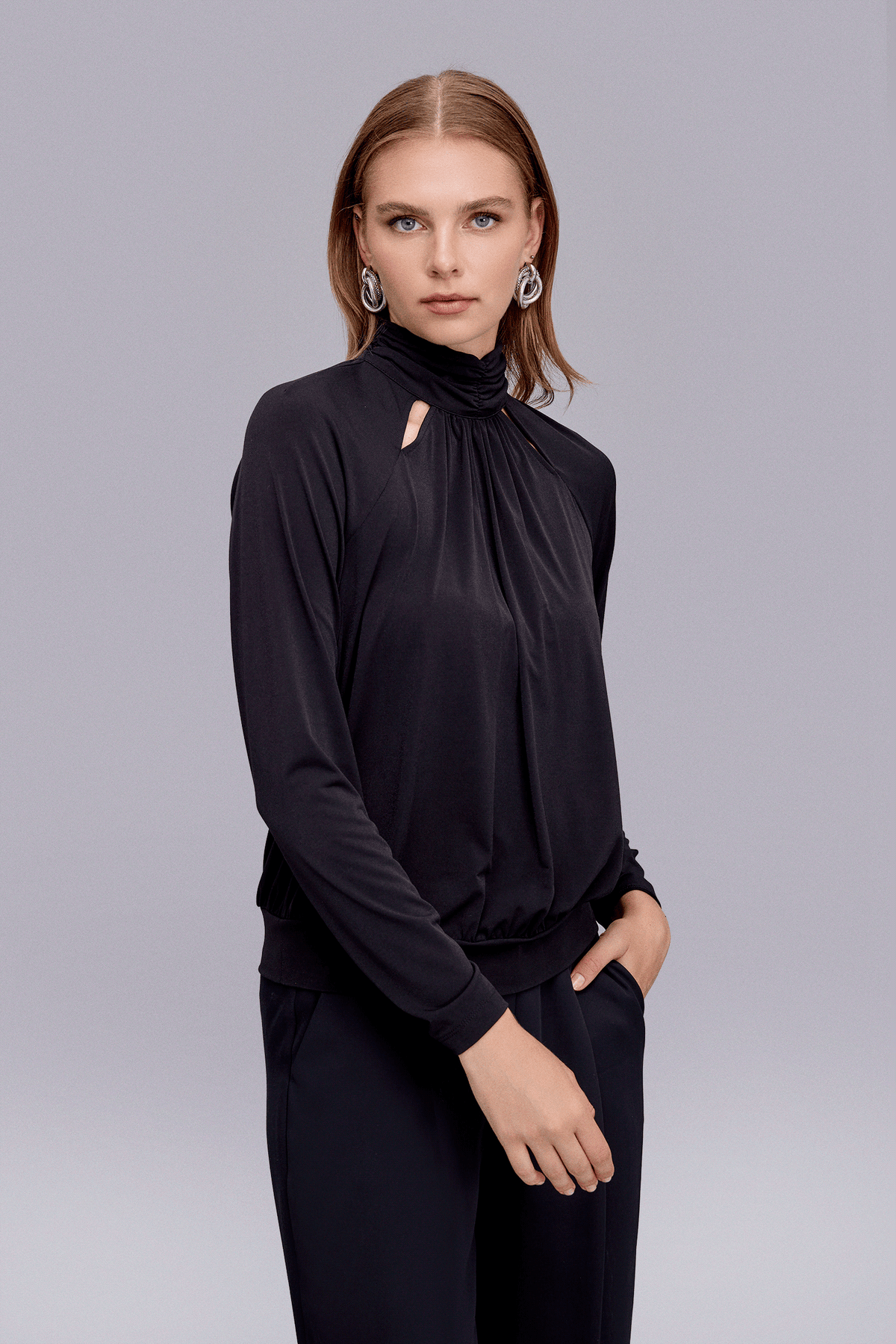 Pencere Detaylı Örme Bluz