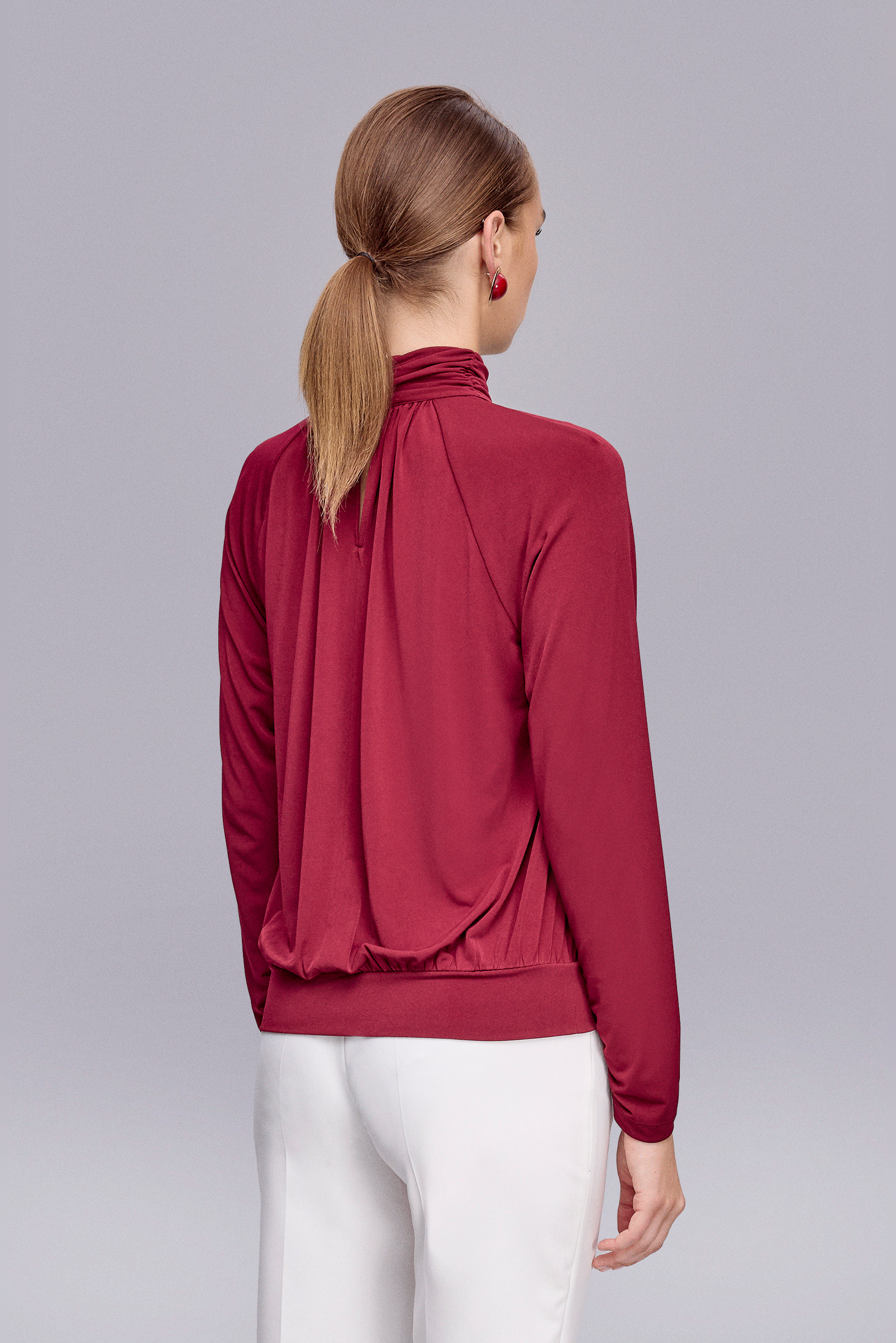 Pencere Detaylı Örme Bluz