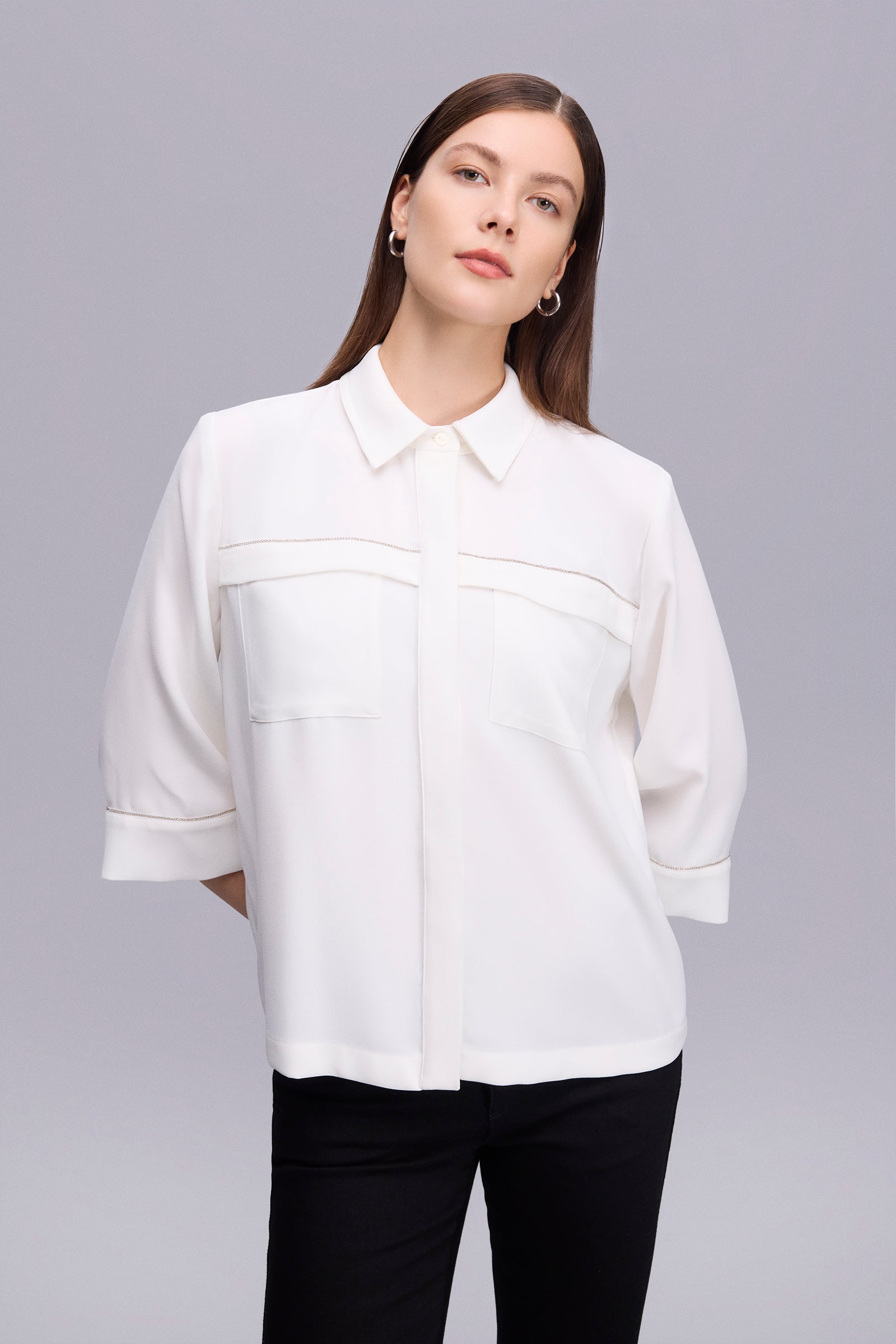 Zincir Detaylı Truvakar Kol Bluz