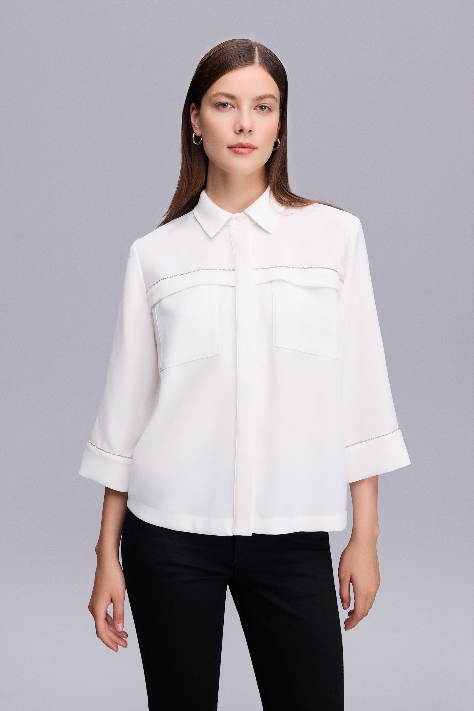 Zincir Detaylı Truvakar Kol Bluz