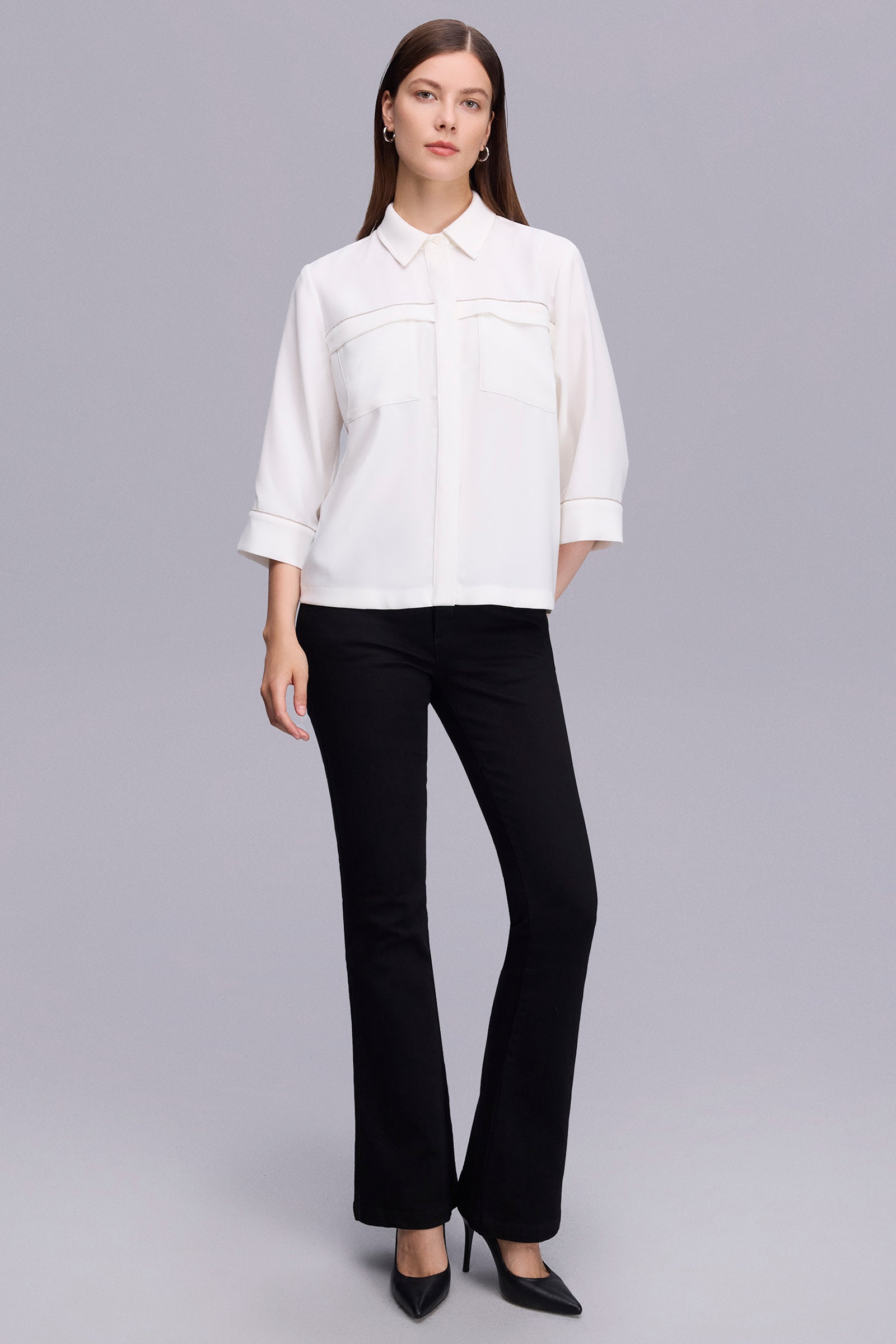 Zincir Detaylı Truvakar Kol Bluz