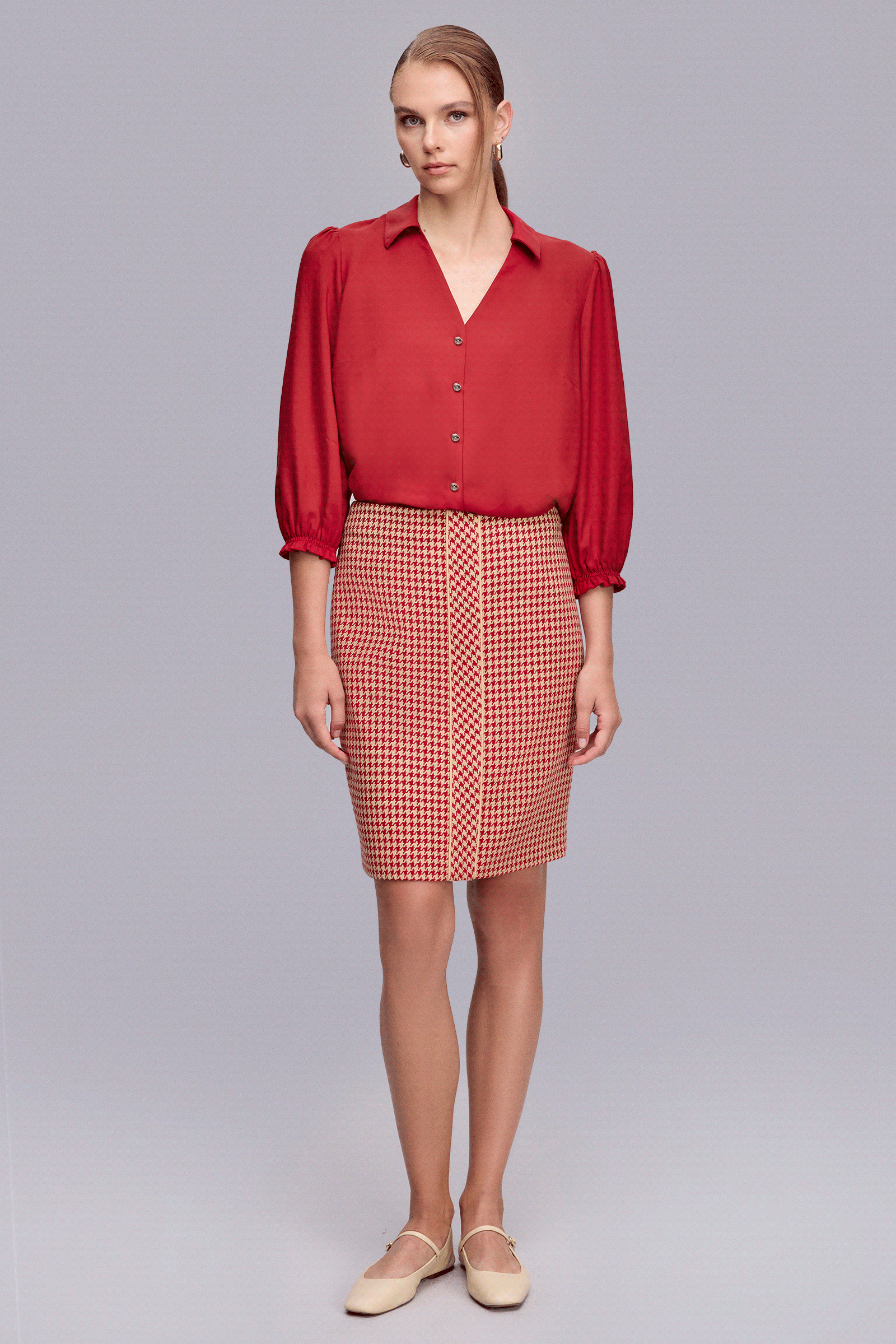 Truvakar Kol Desenli Bluz