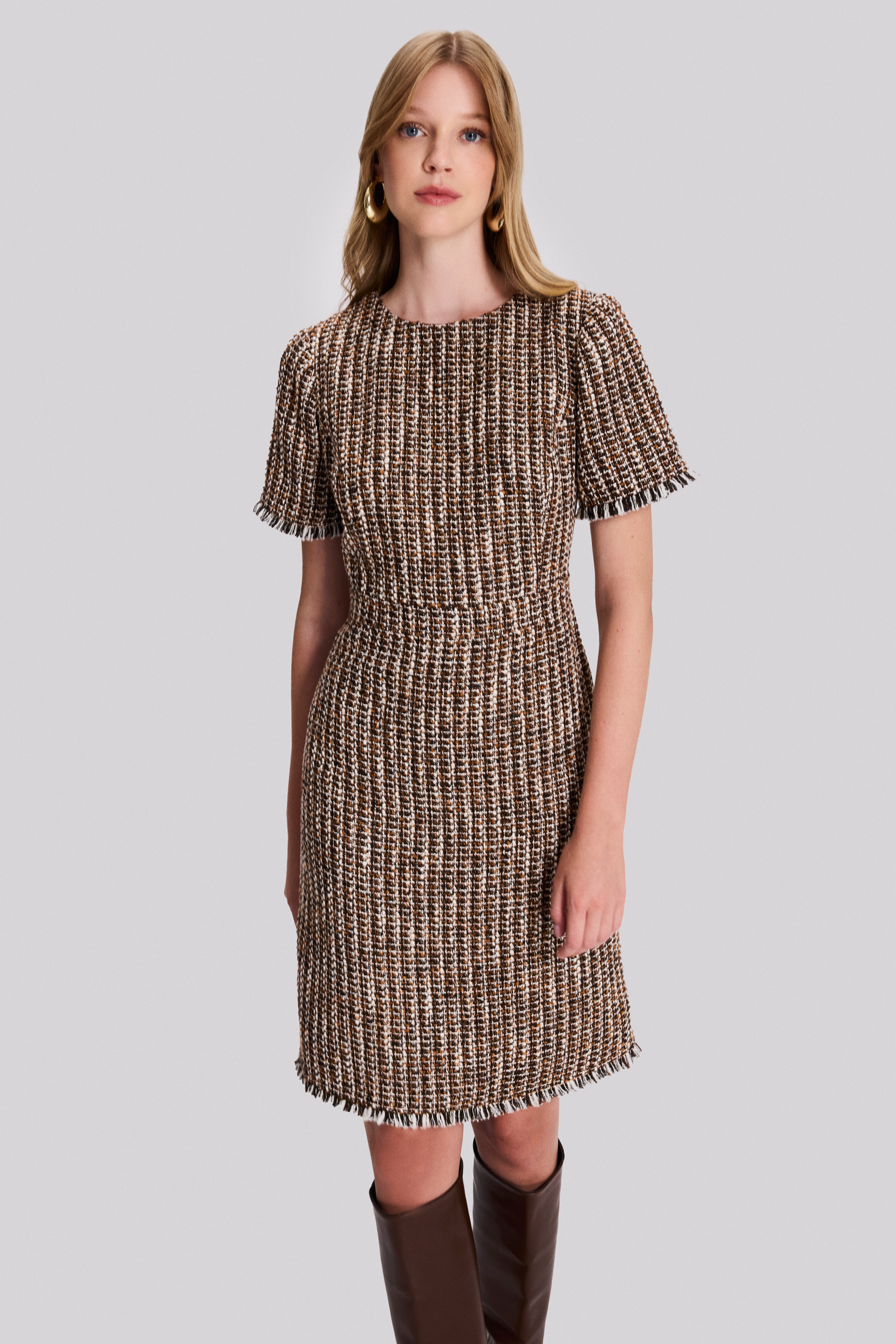 Yarım Kollu Tüvit Elbise