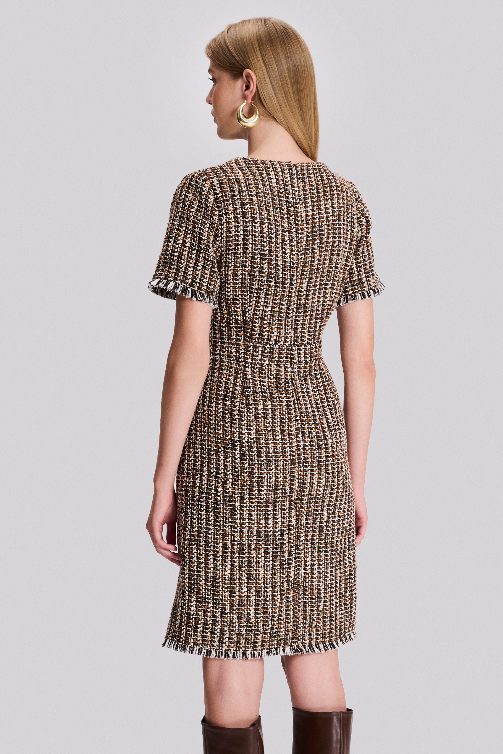 Yarım Kollu Tüvit Elbise