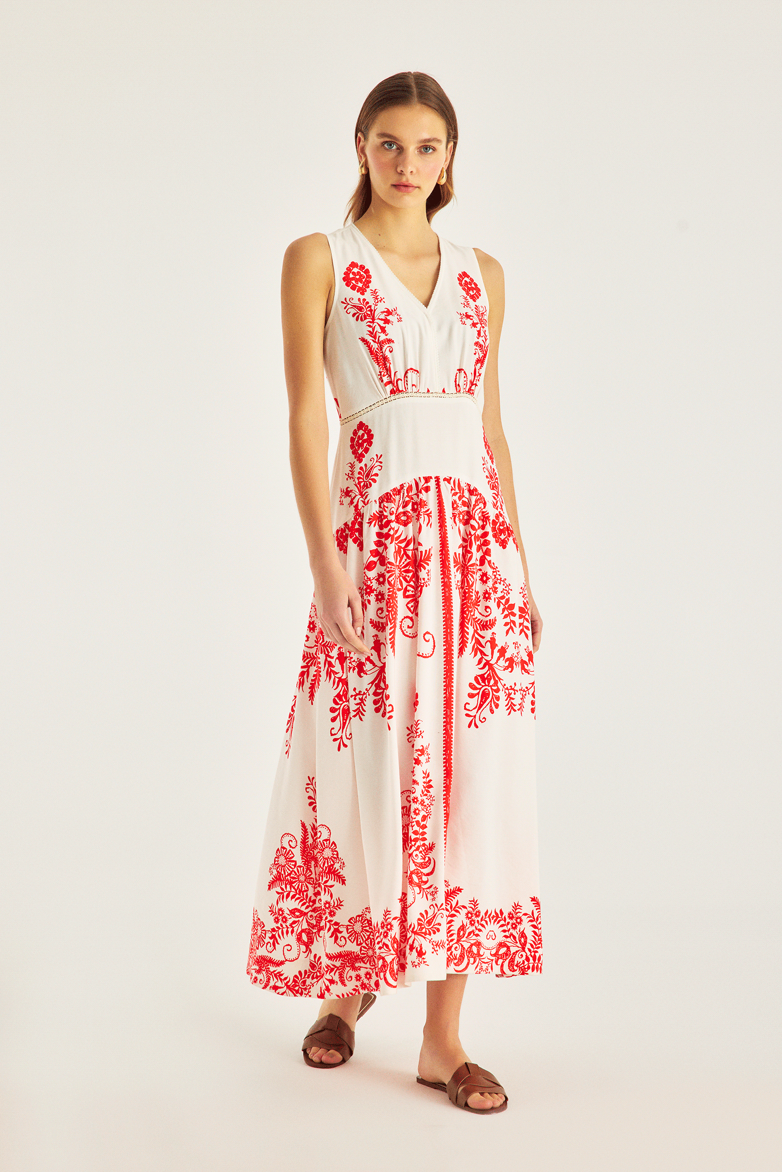 Keten Karışımlı Elbise