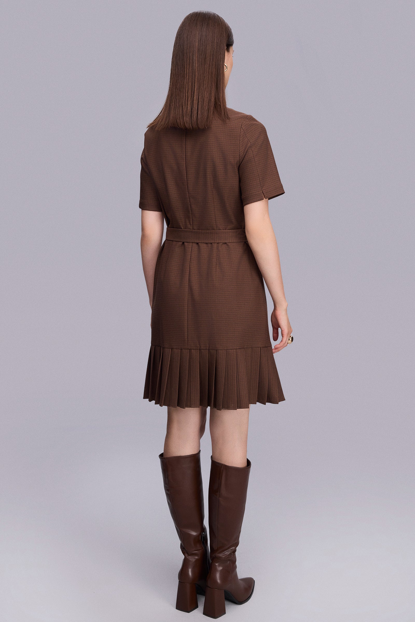 Etekucu Pileli Elbise