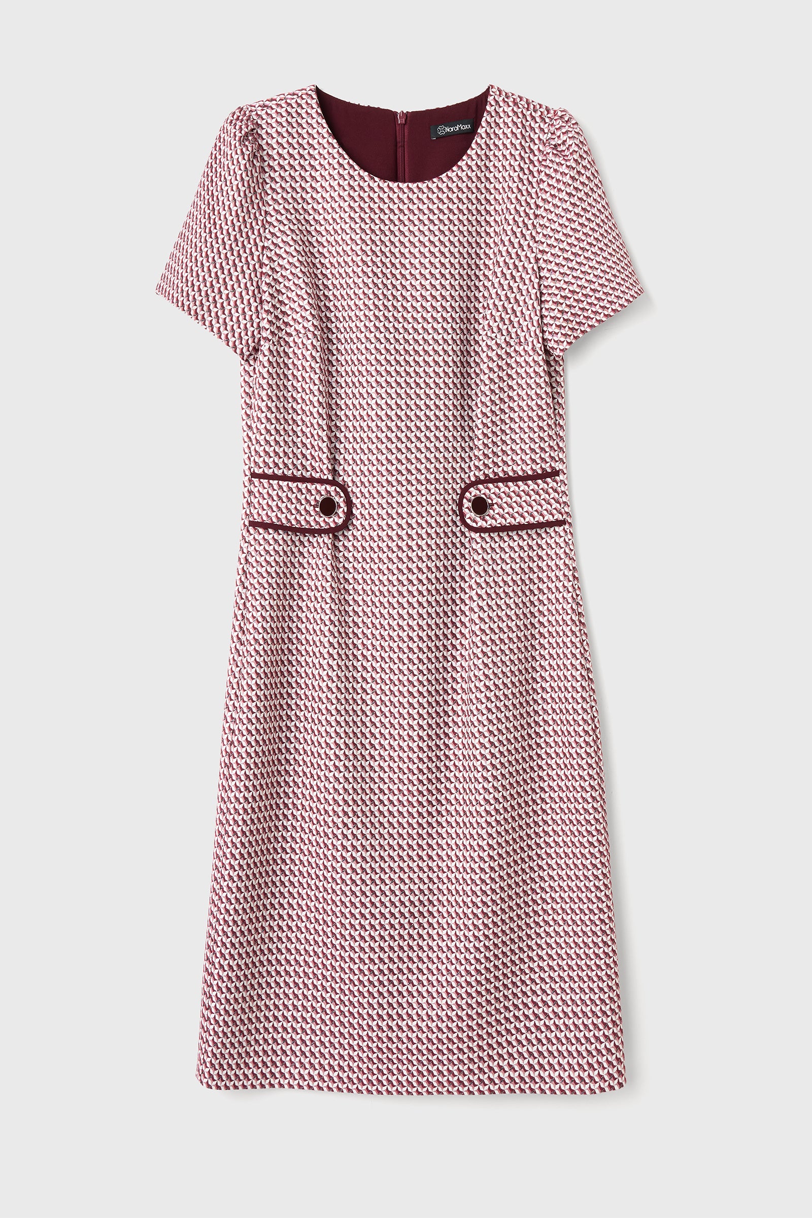 Yarım Kollu Jakarlı Elbise