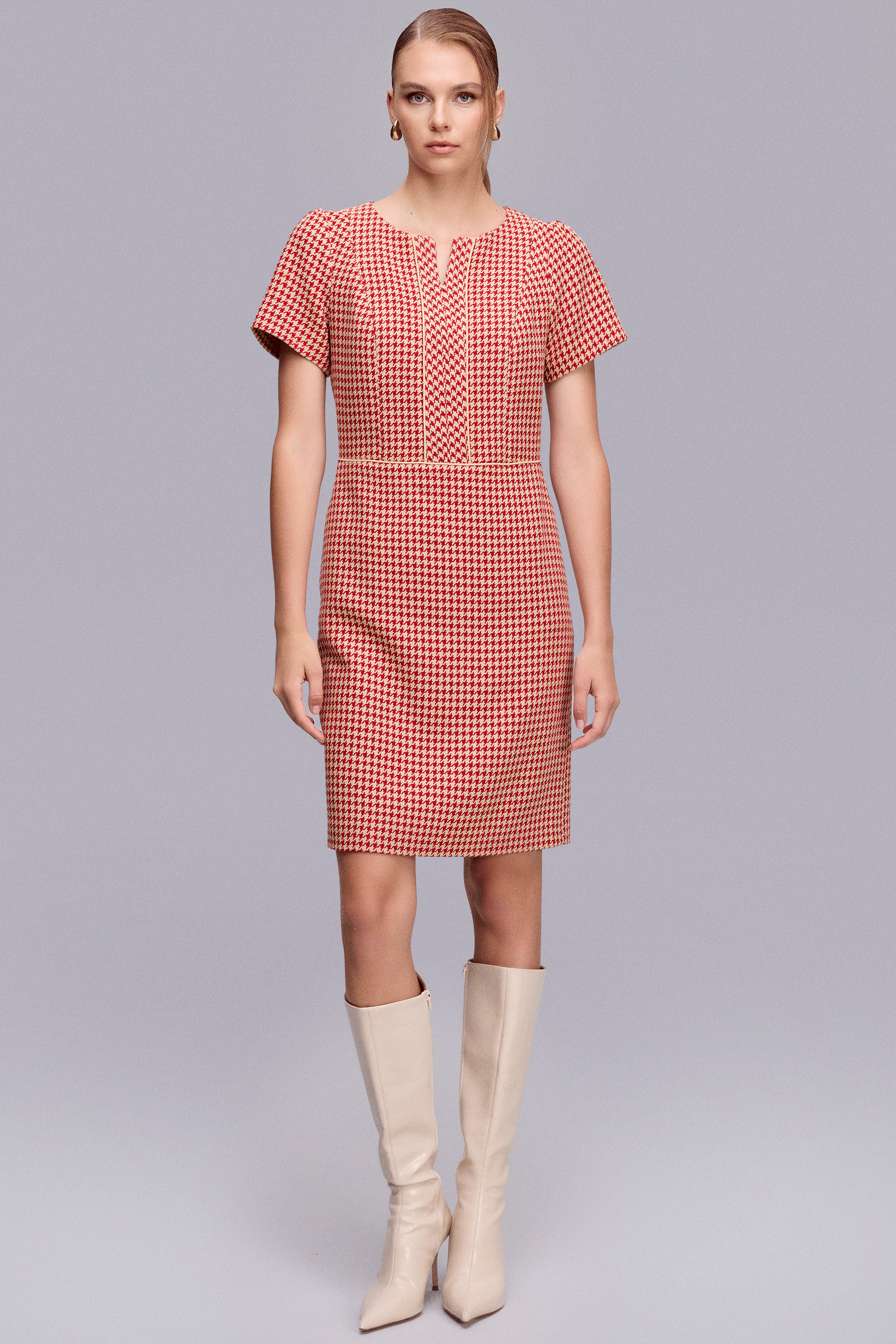 Yarım Kollu Tüvit Elbise