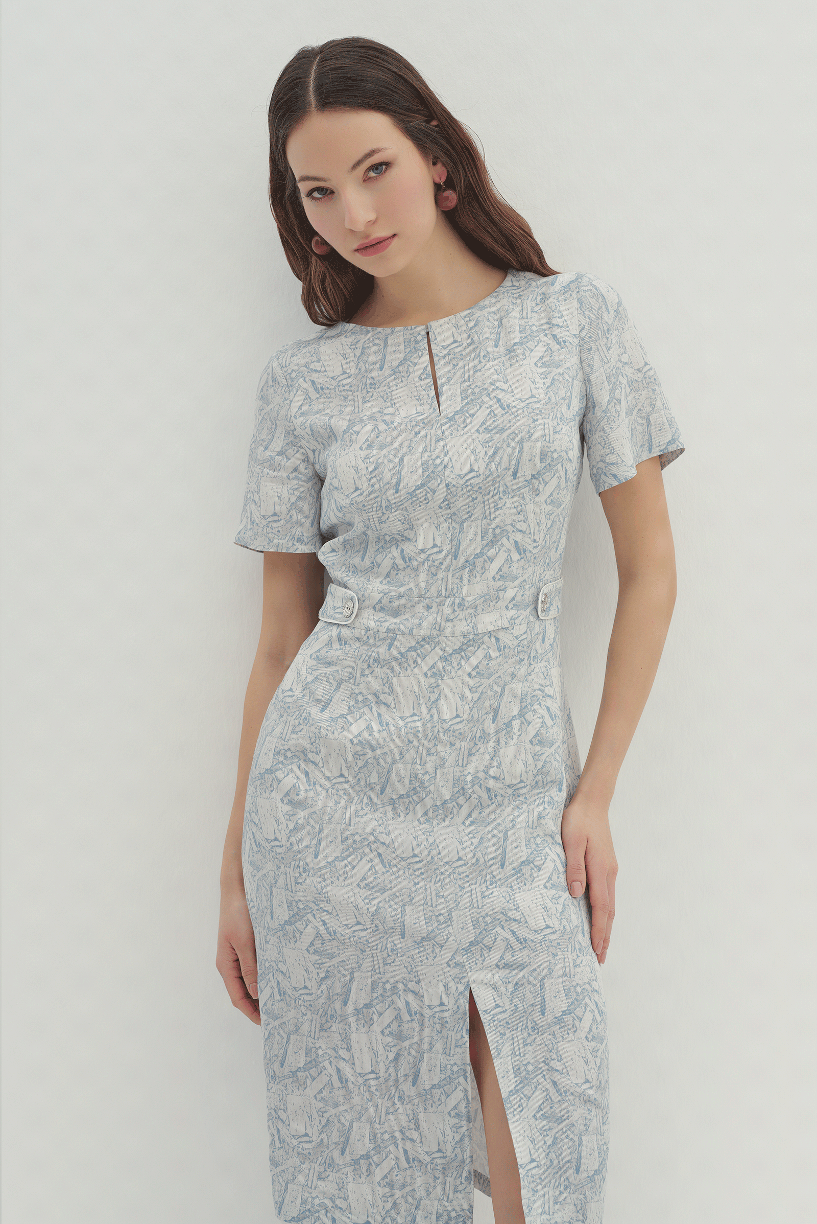 Kemerli Midi Boy Elbise