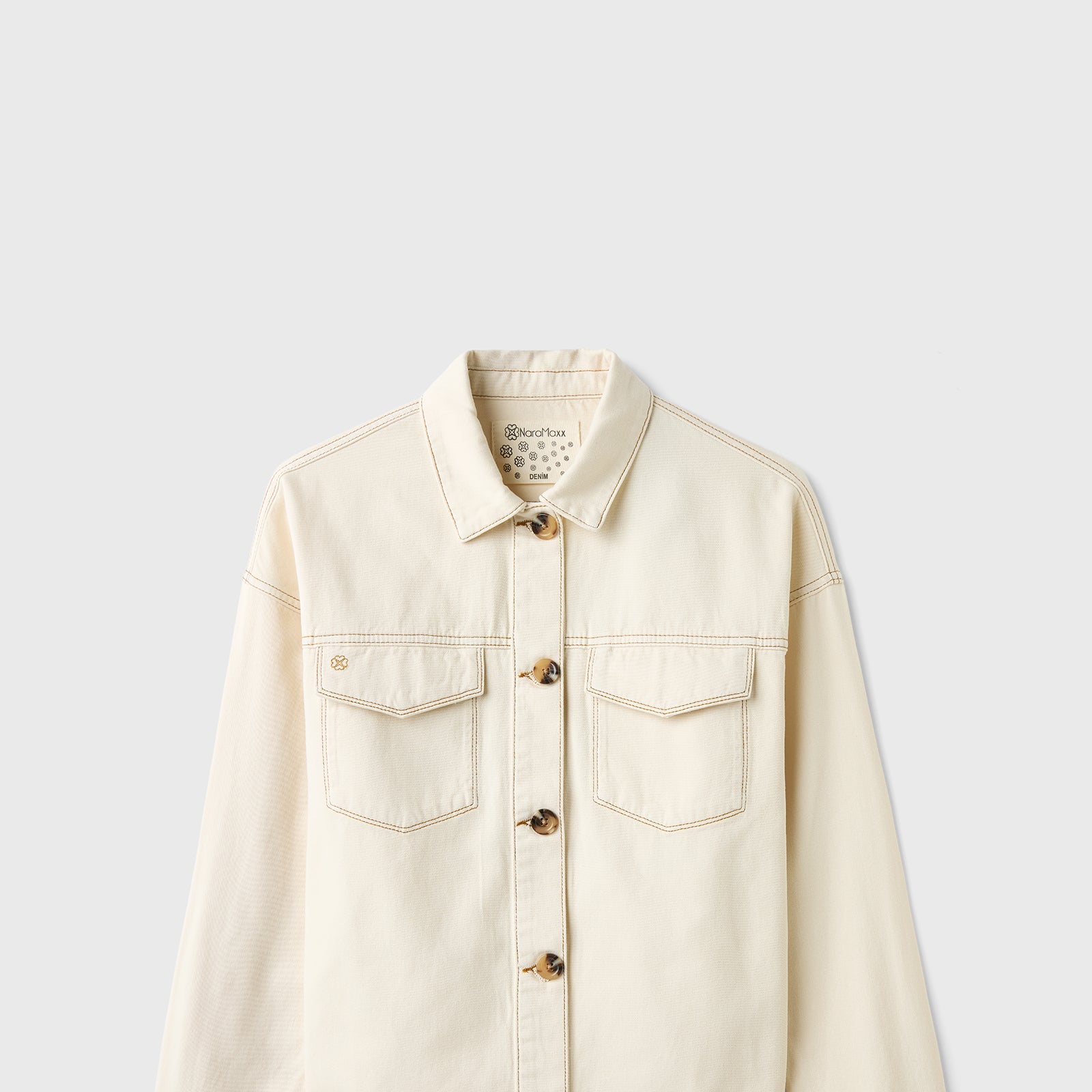 Cepli Ekru Kot Ceket