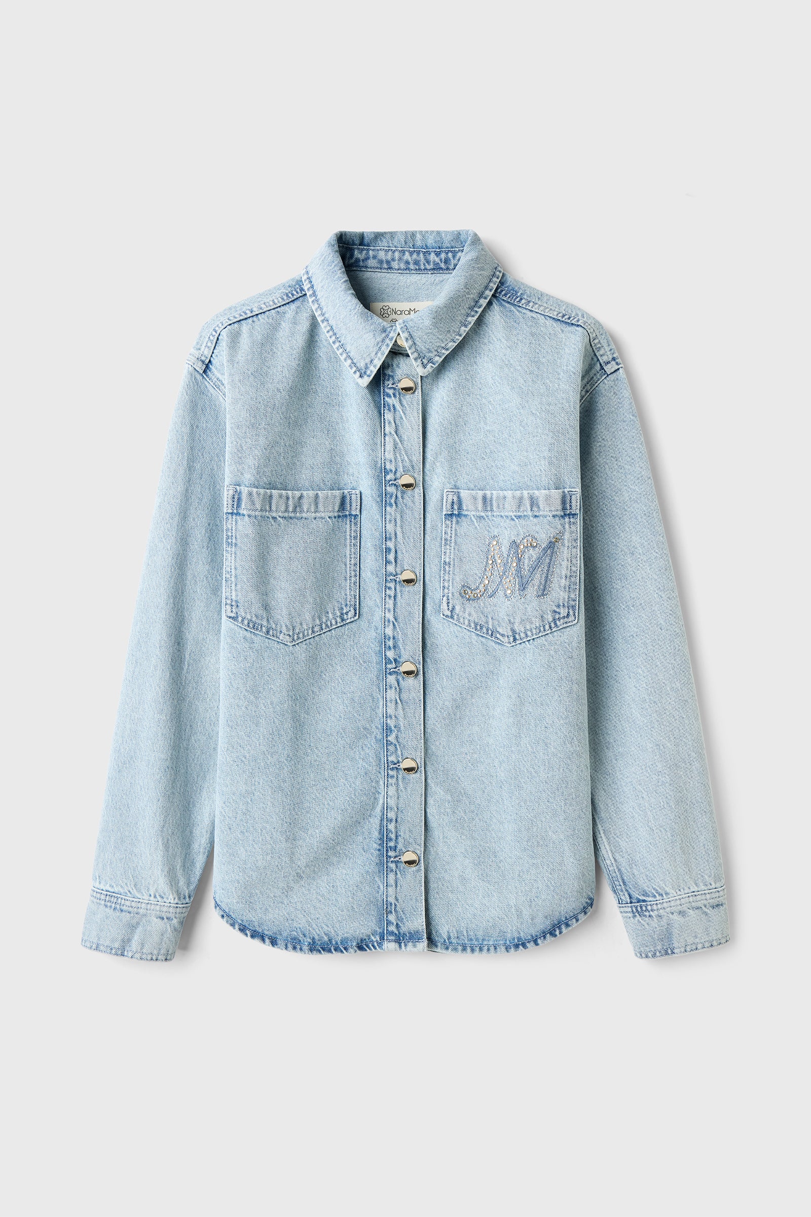 Taş Baskılı Denim Ceket