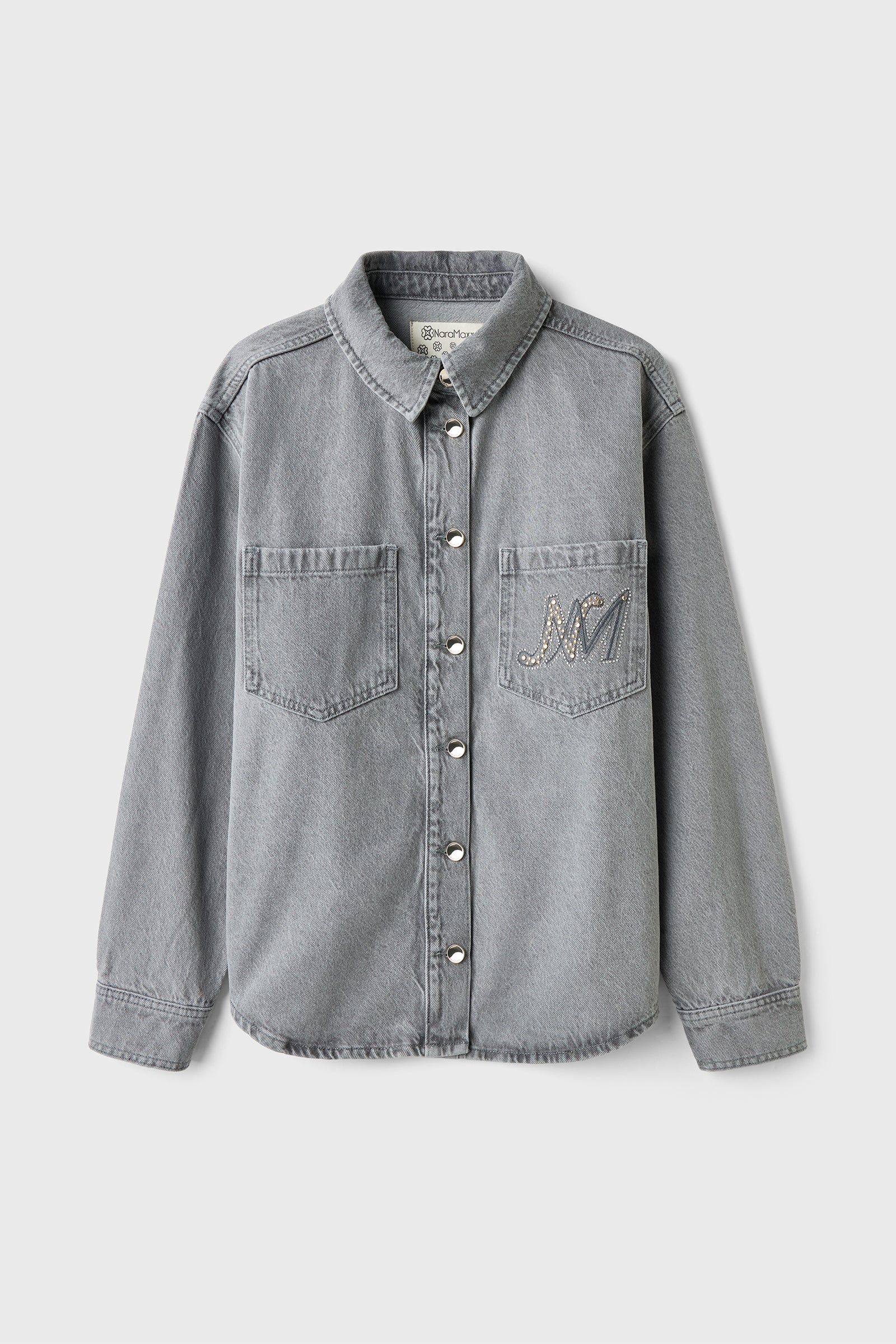 Taş Baskılı Denim Ceket