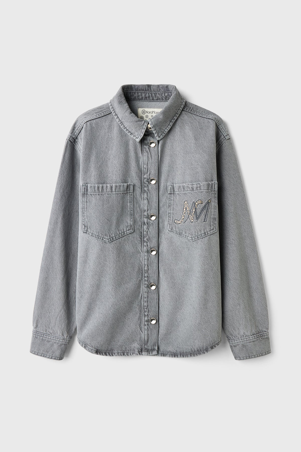 Taş Baskılı Denim Ceket