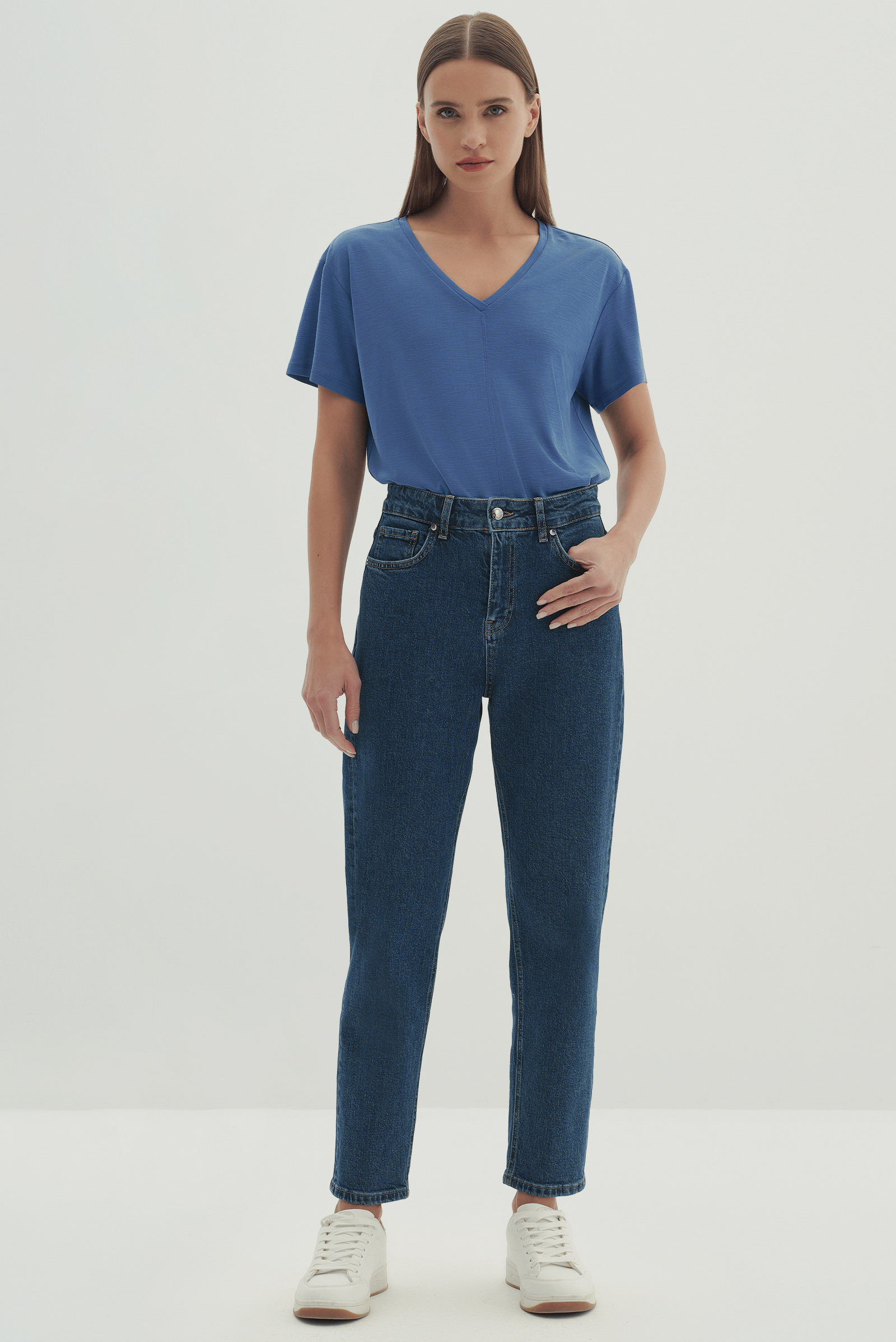 Düz Kesim Denim Pantolon
