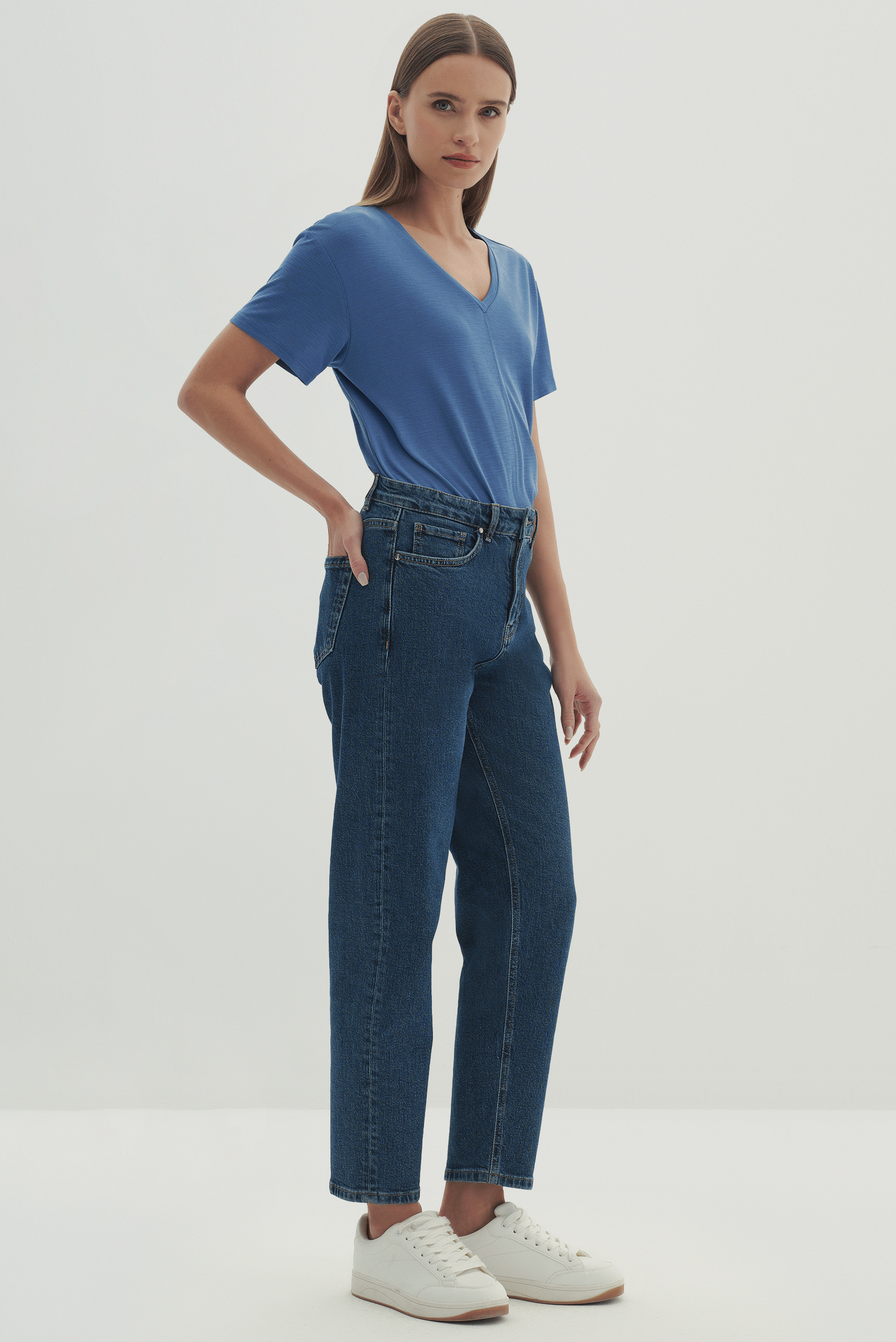 Düz Kesim Denim Pantolon
