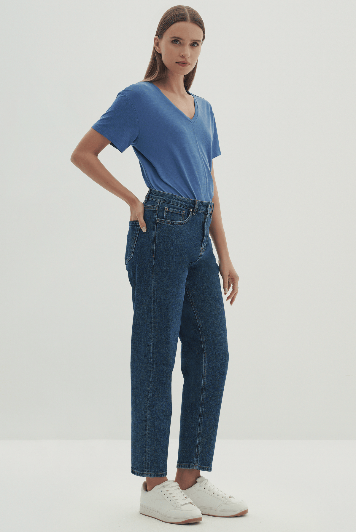Düz Kesim Denim Pantolon