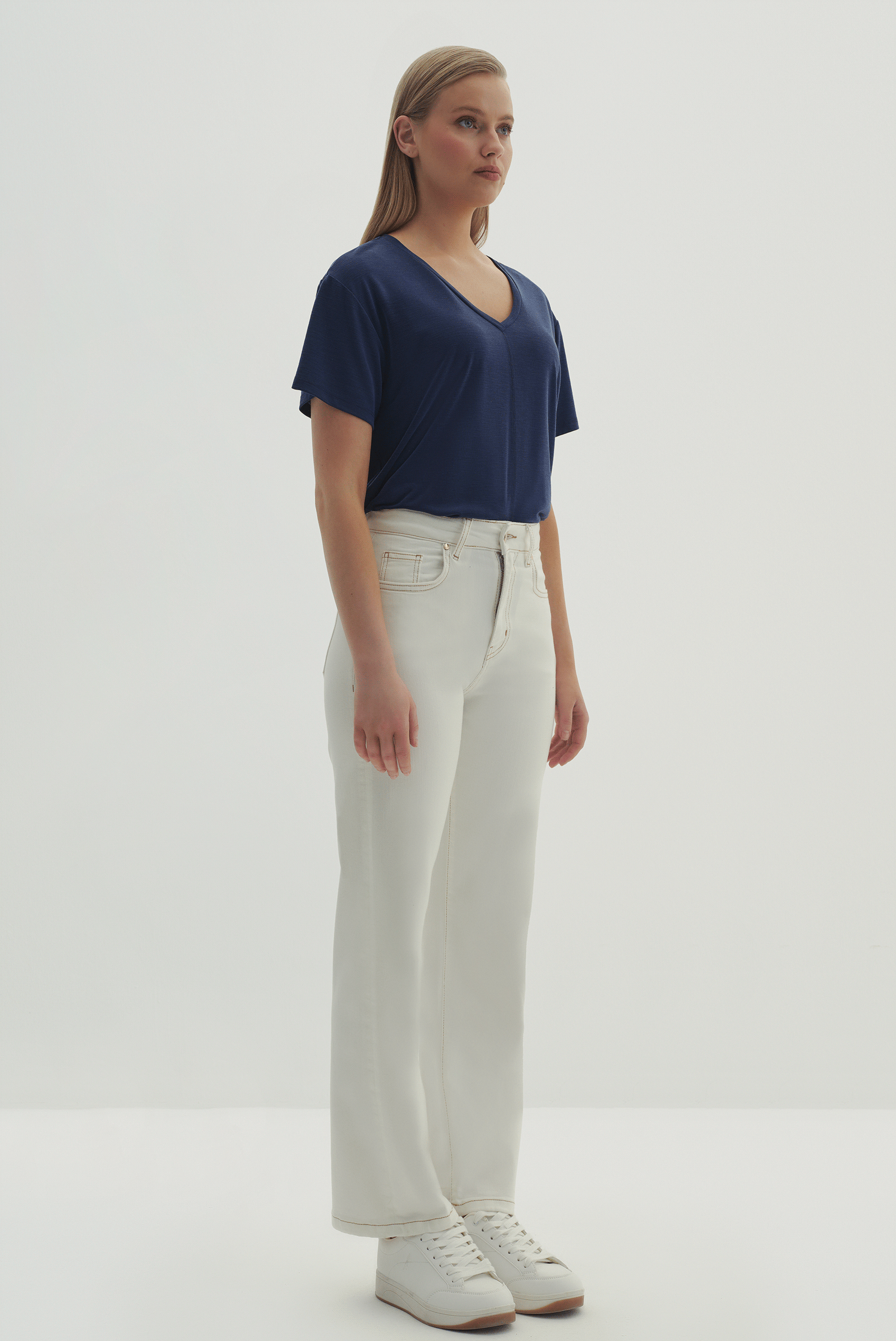 Boru Paça Denim Pantolon