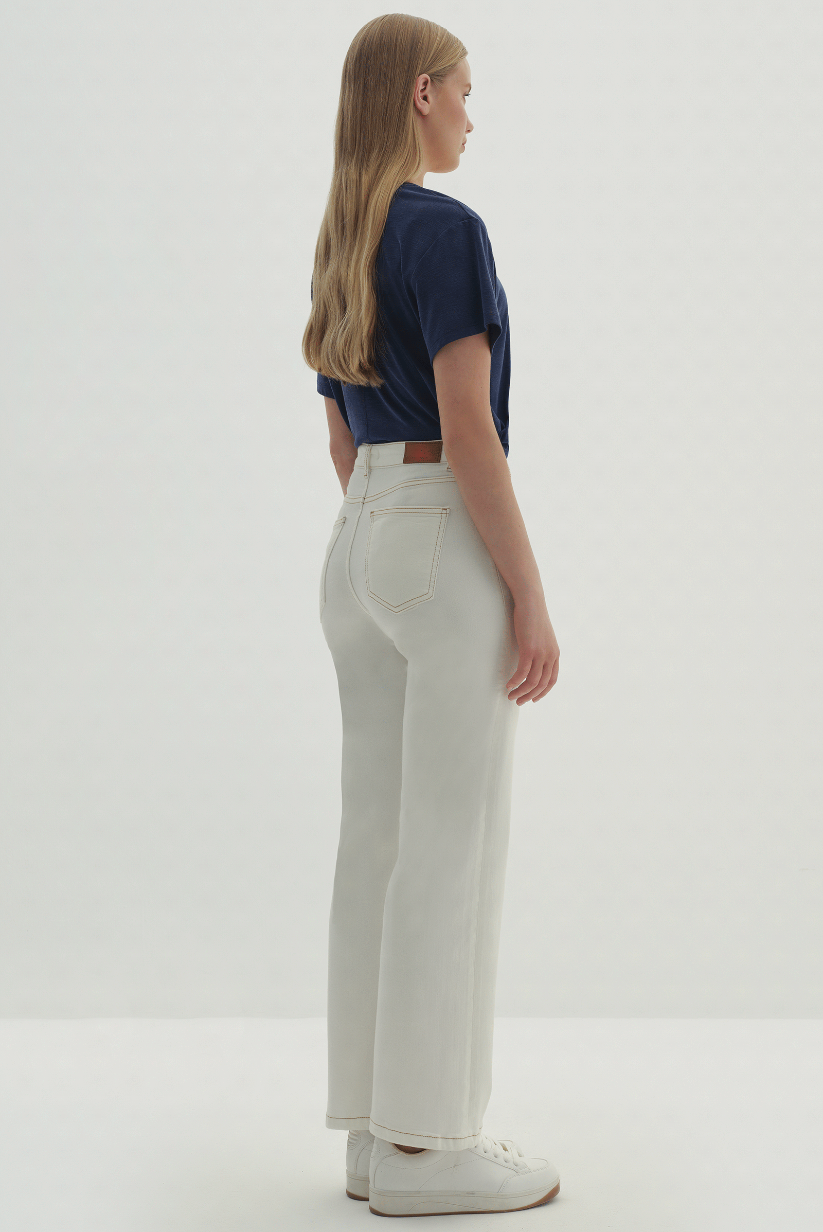 Boru Paça Denim Pantolon