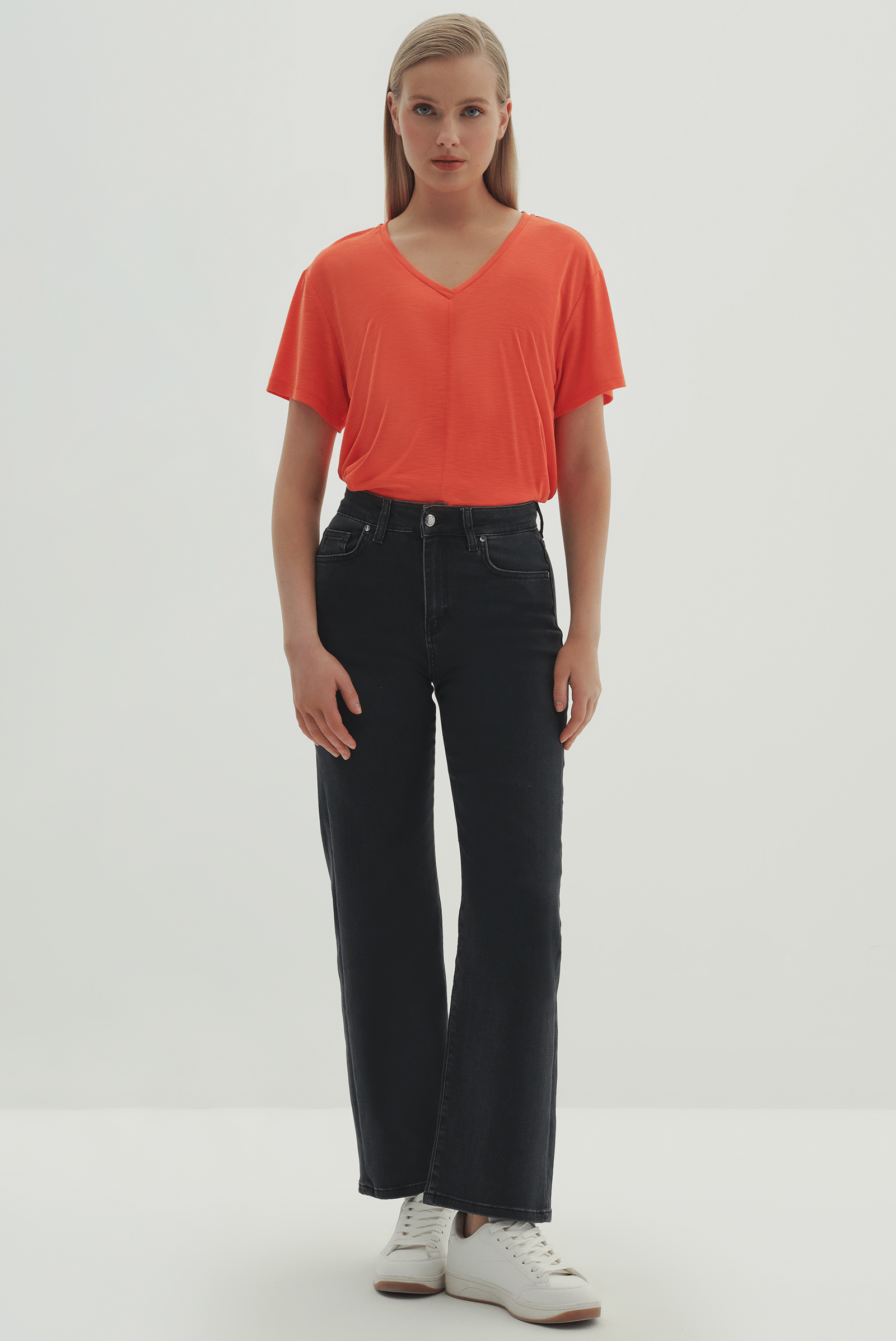 Boru Paça Denim Pantolon