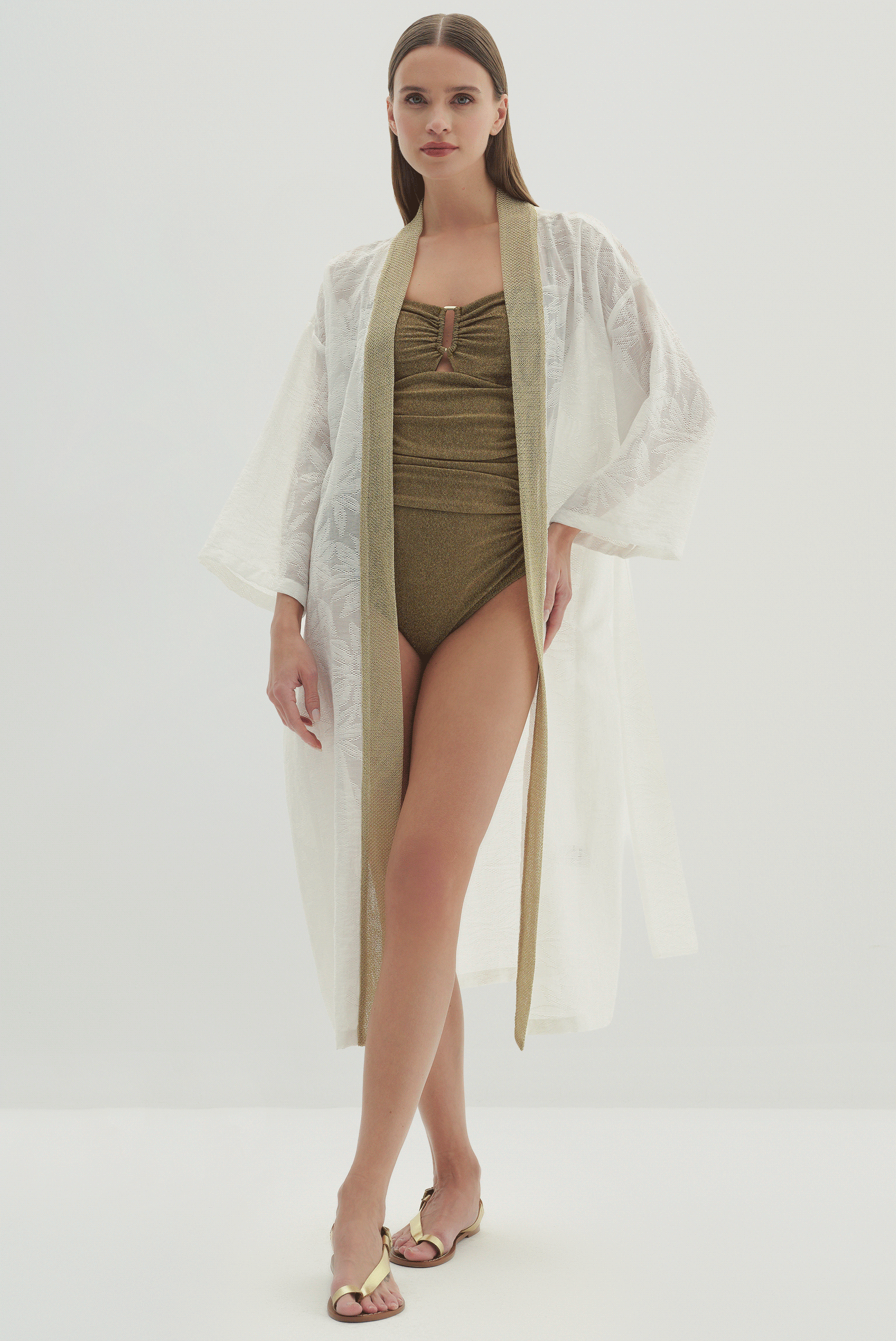 Kuşaklı Uzun Kimono