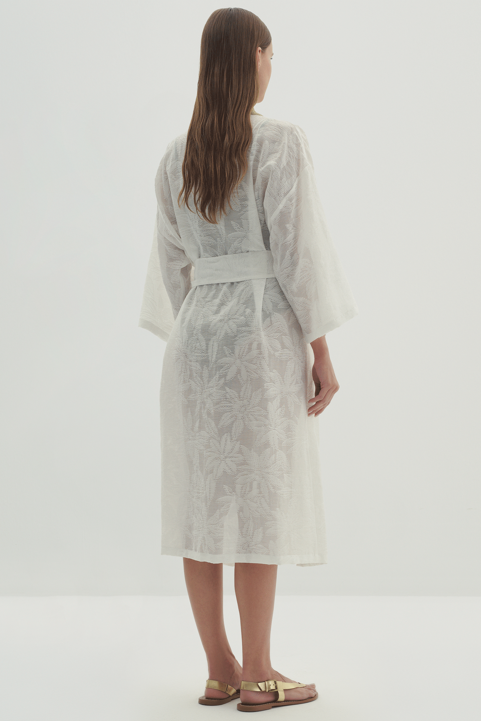 Kuşaklı Uzun Kimono