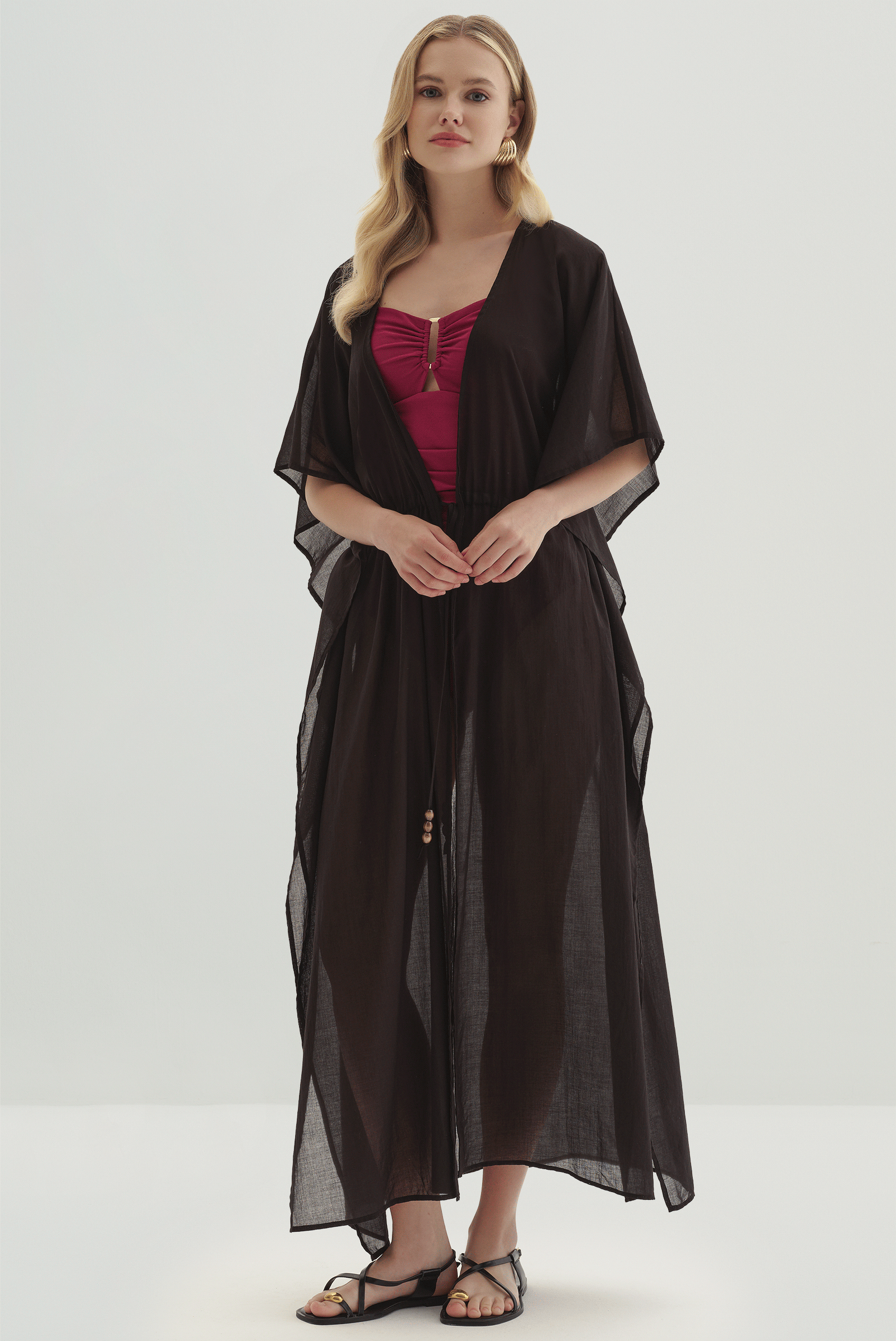 Bağlama Detaylı Kimono