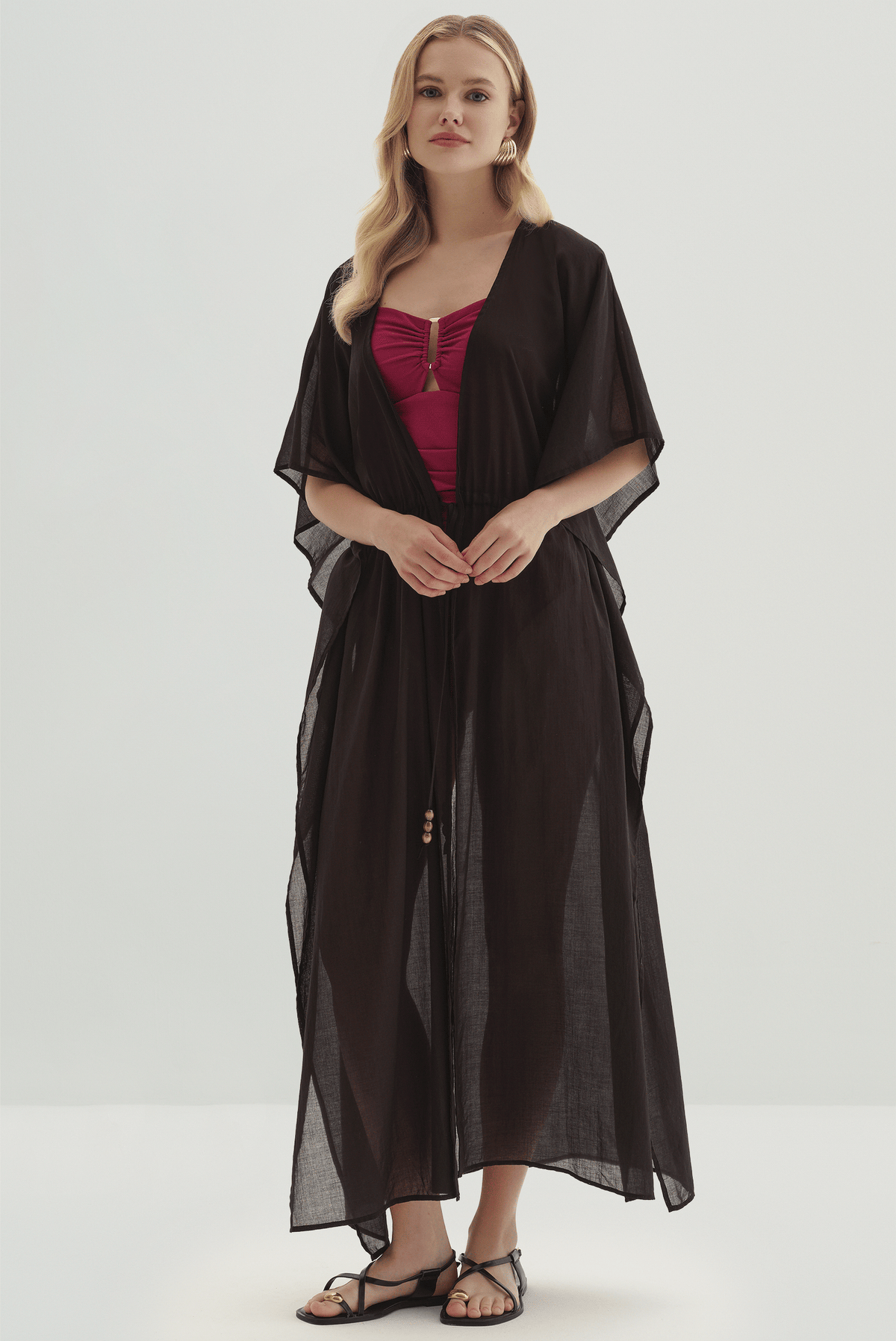 Bağlama Detaylı Kimono