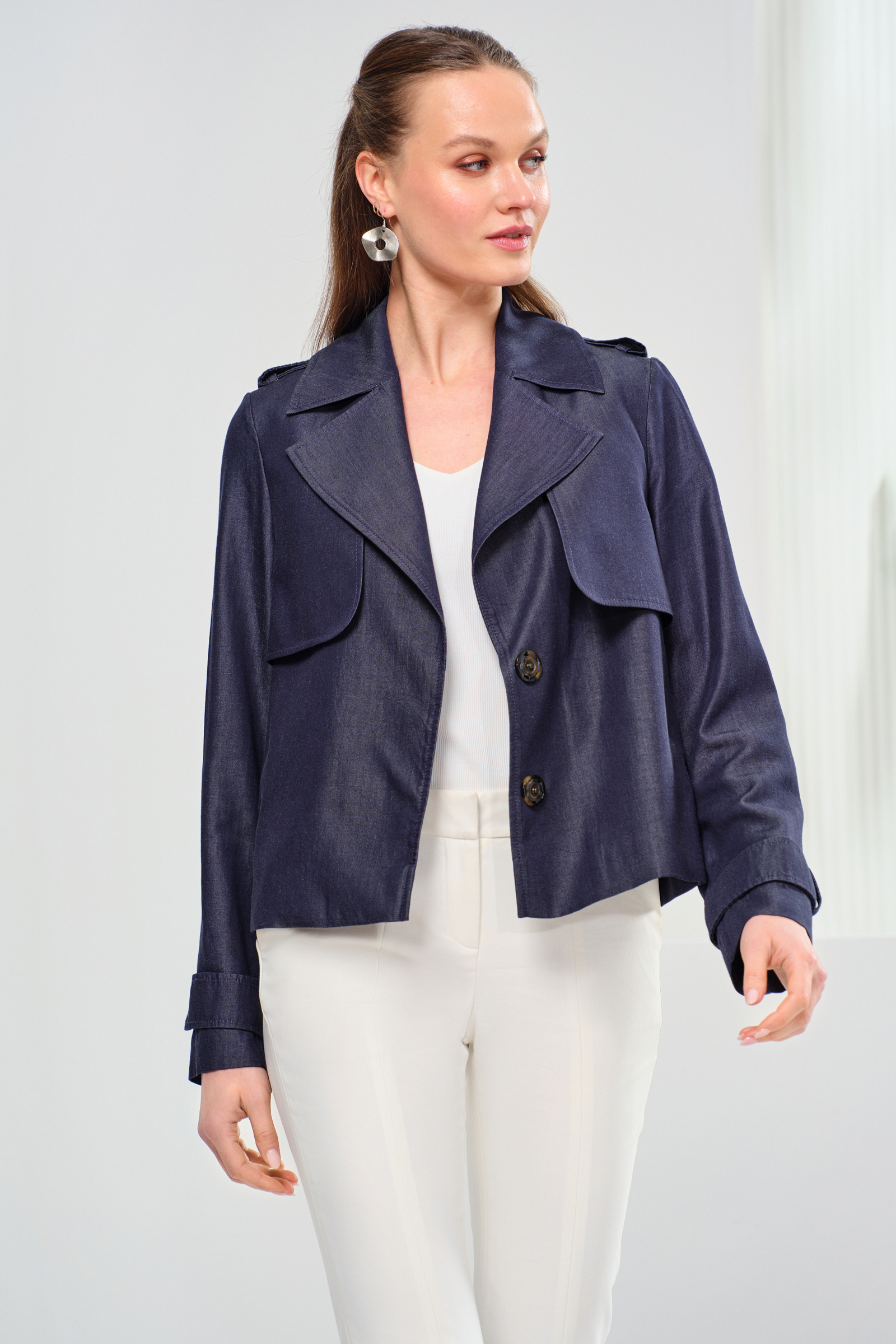 Lyocell Denim Spor Ceket