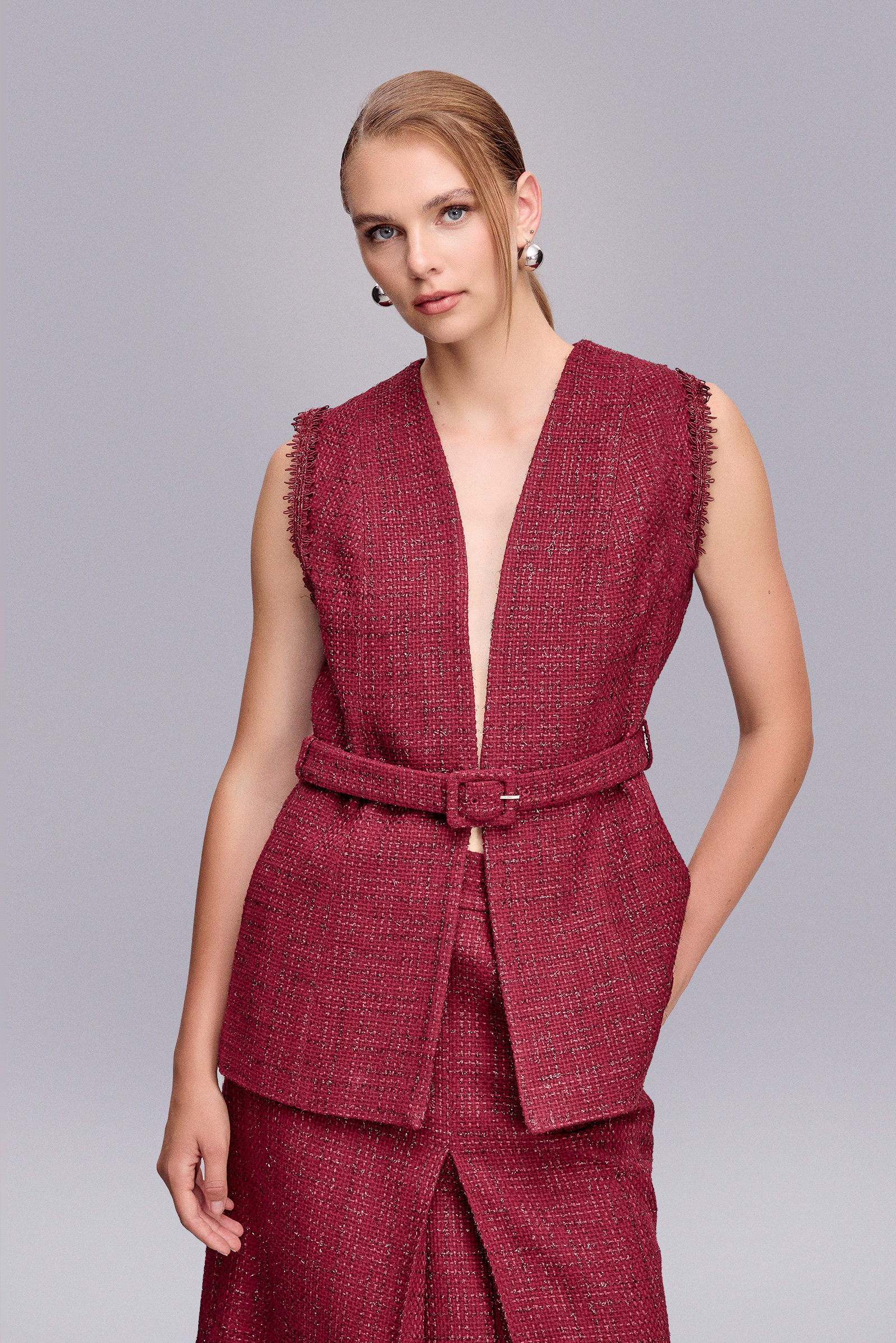 Tüvit Kemerli Yelek