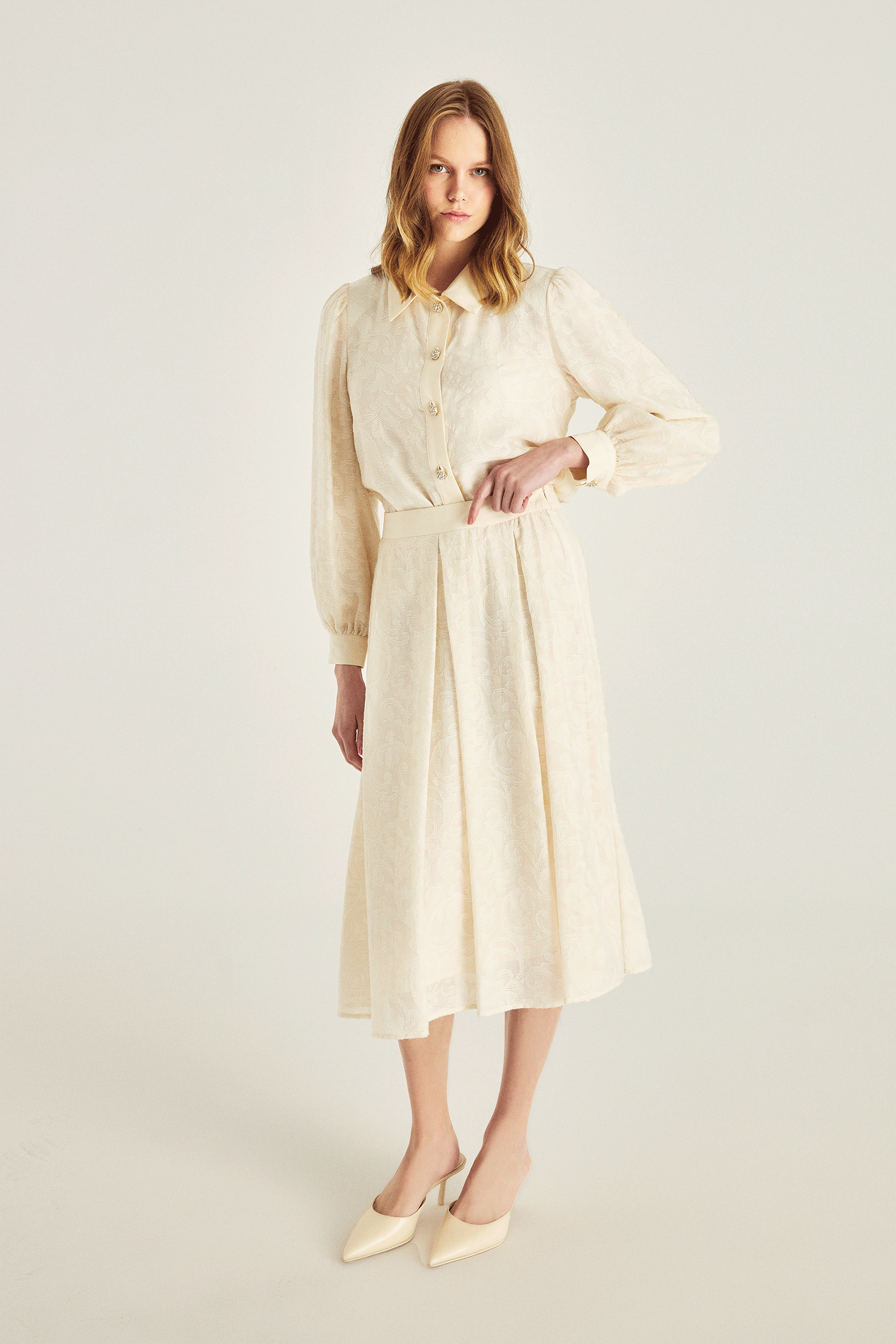 Pileli Midi Boy Etek