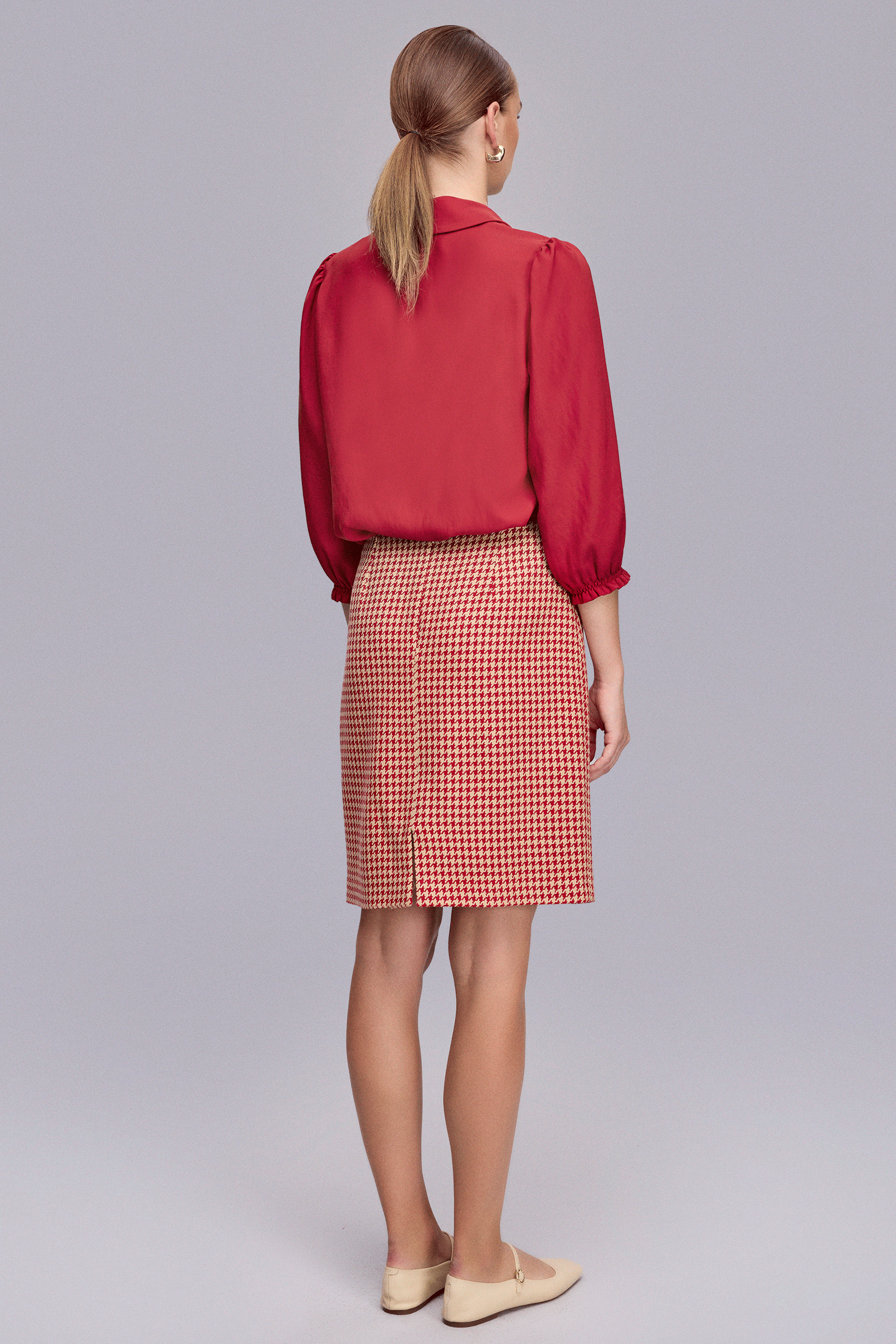 Önü Panelli Tüvit Etek