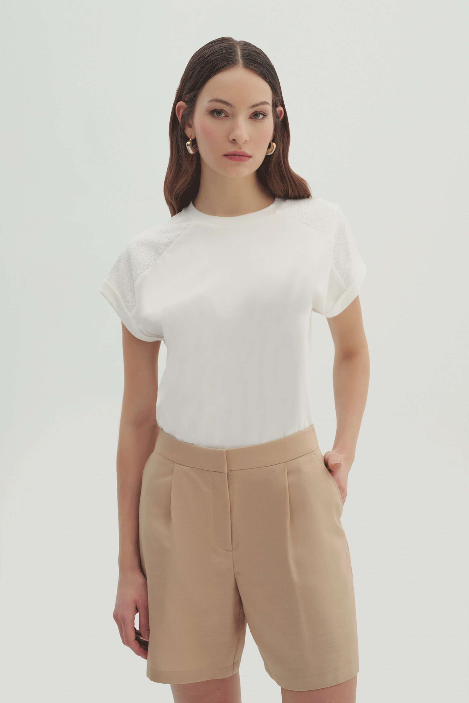 Yüksek Bel Klasik Şort