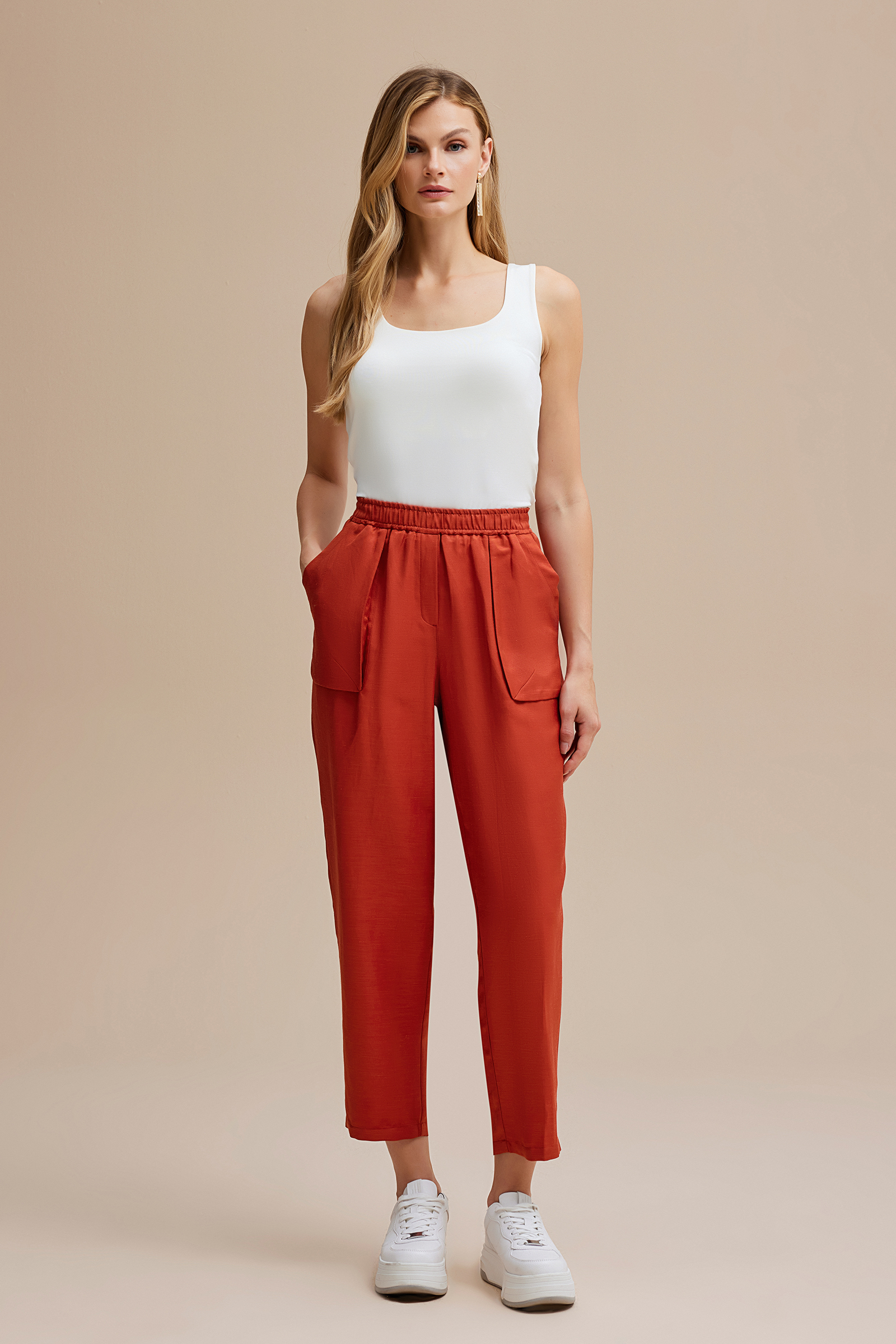 Beli Lastikli Havuç Form Spor Pantolon